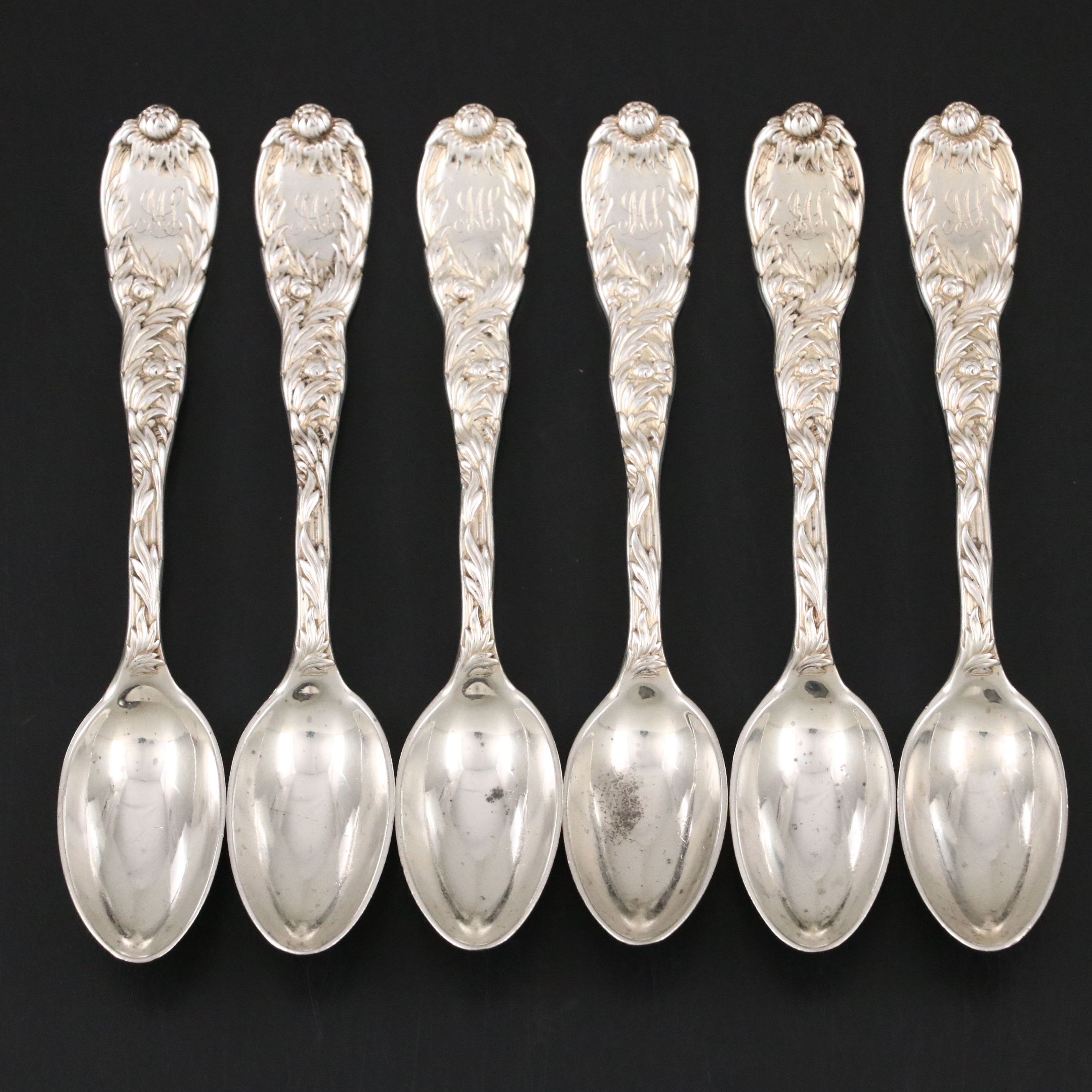 Tiffany & Co. Sterling Silver "Chrysanthemum" Demitasse Spoons
