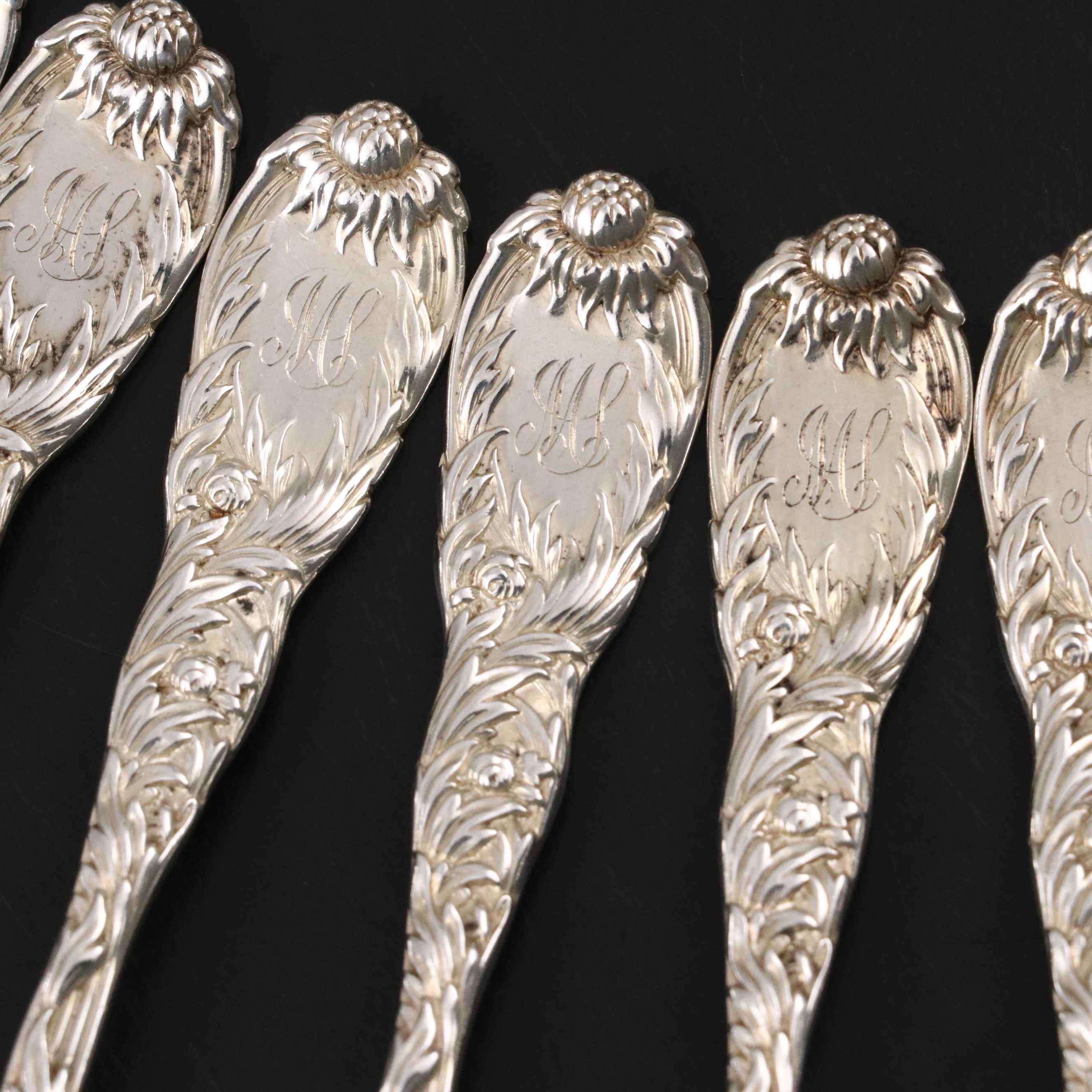 Tiffany & Co. Sterling Silver "Chrysanthemum" Demitasse Spoons