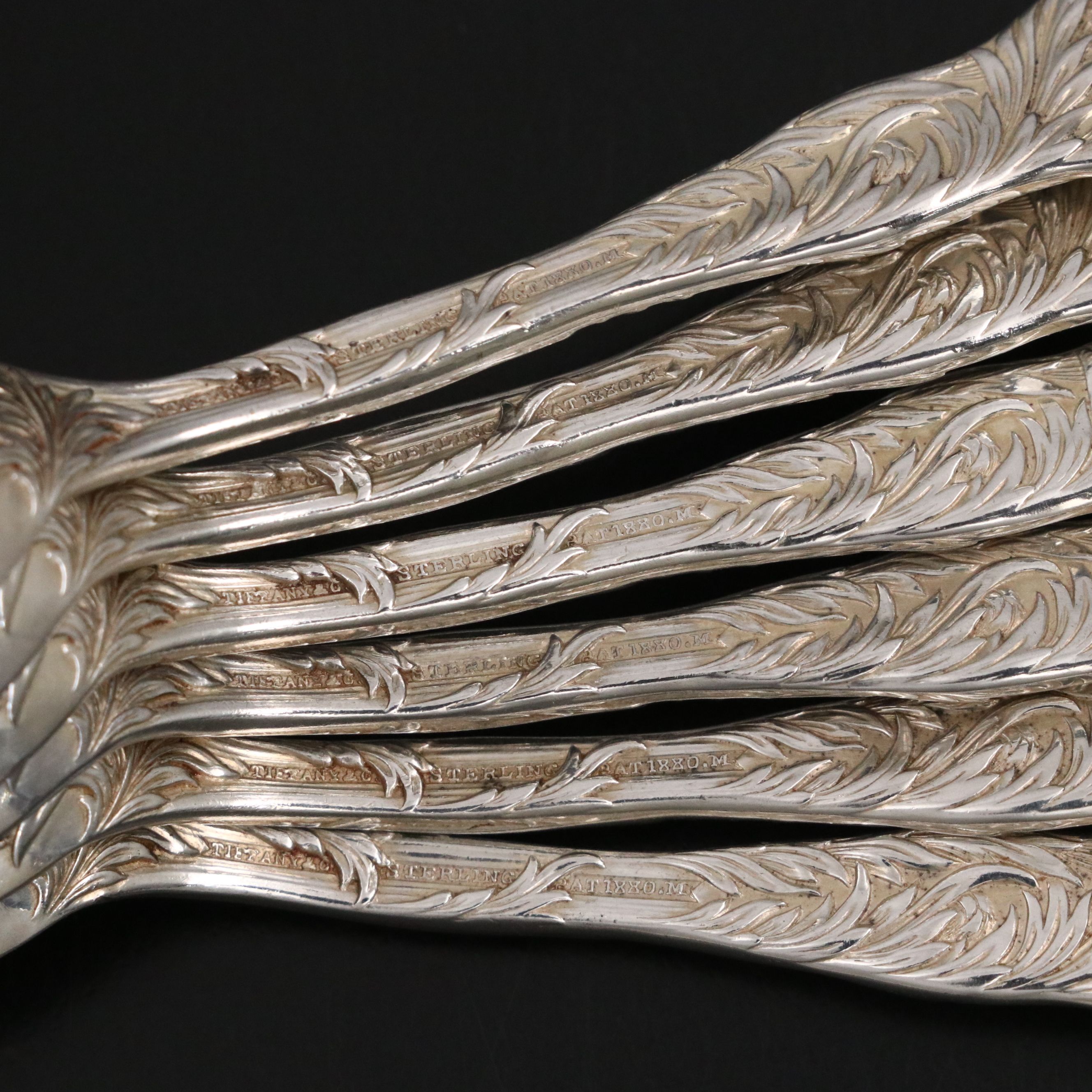 Tiffany & Co. Sterling Silver "Chrysanthemum" Demitasse Spoons