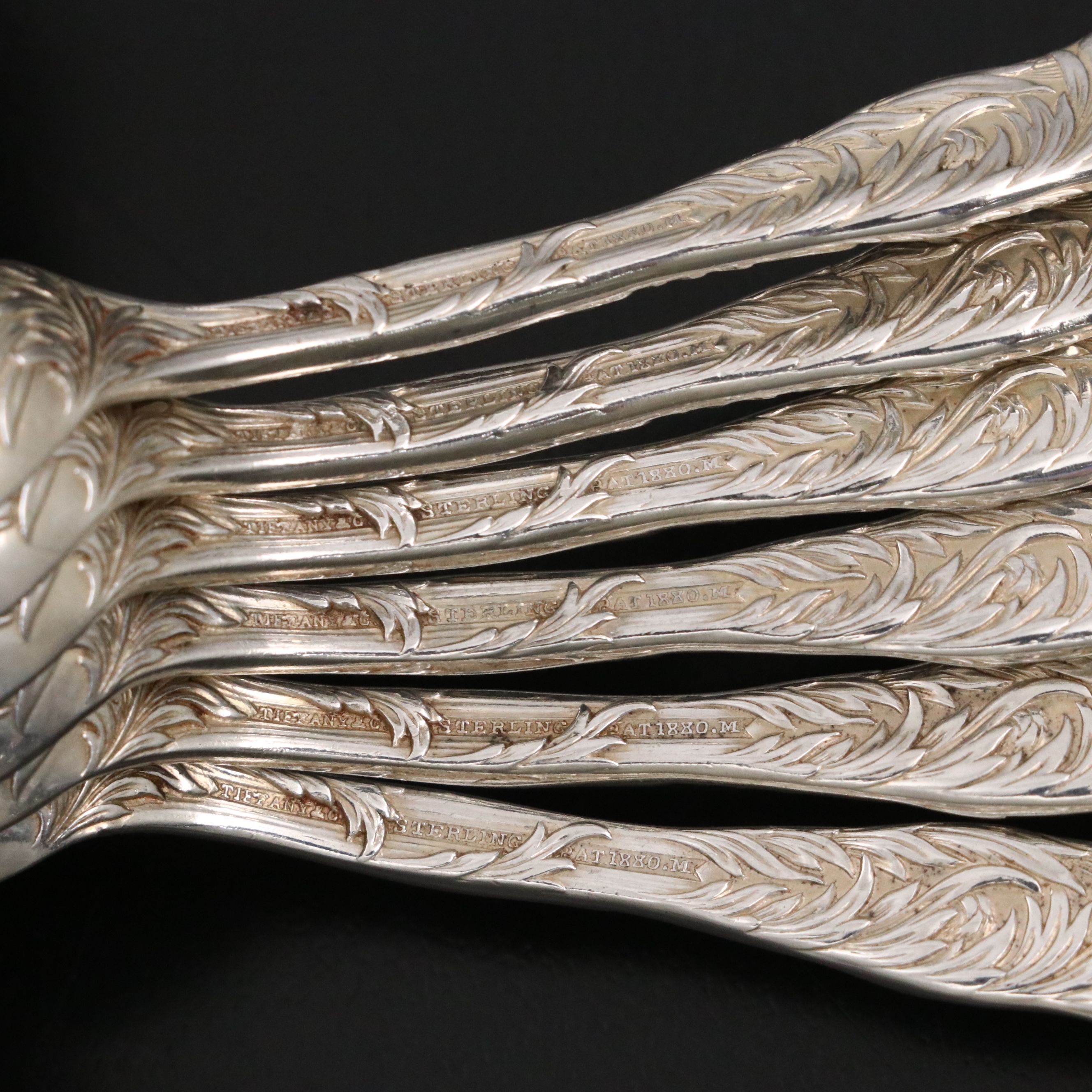 Tiffany & Co. Sterling Silver "Chrysanthemum" Demitasse Spoons