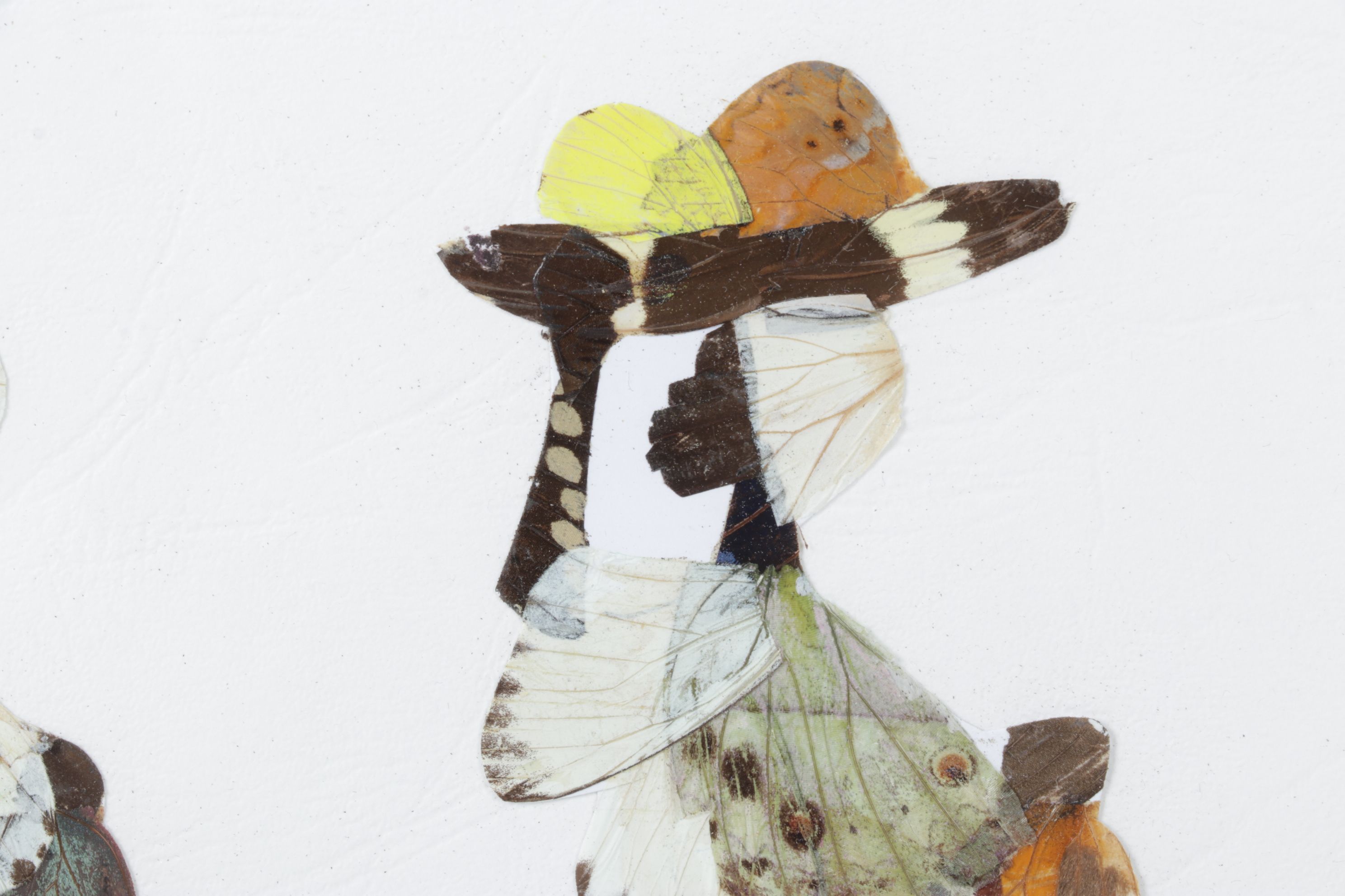 Central African Artisan Handmade Butterfly Wing Figural Silhouettes