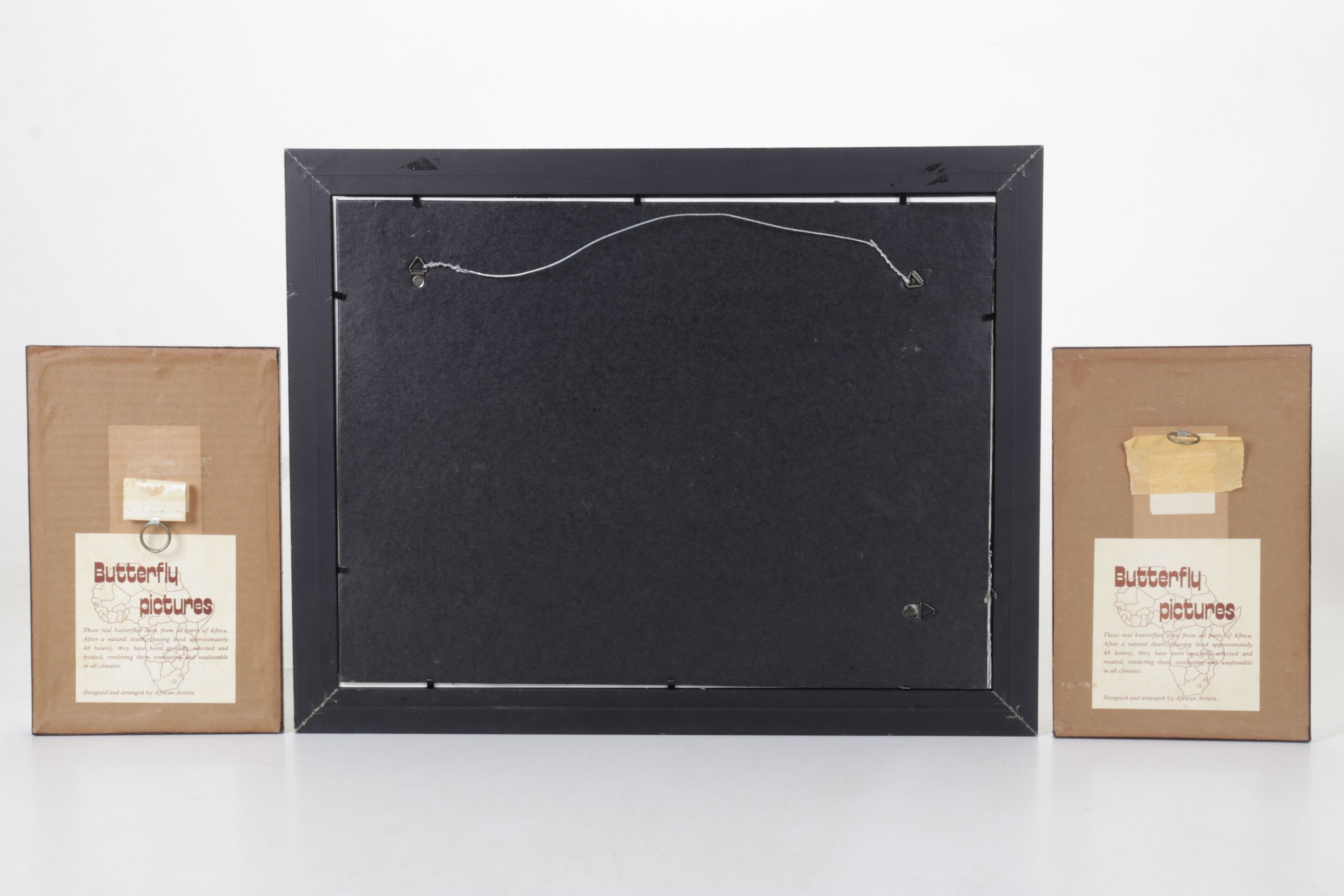 Central African Artisan Handmade Butterfly Wing Figural Silhouettes