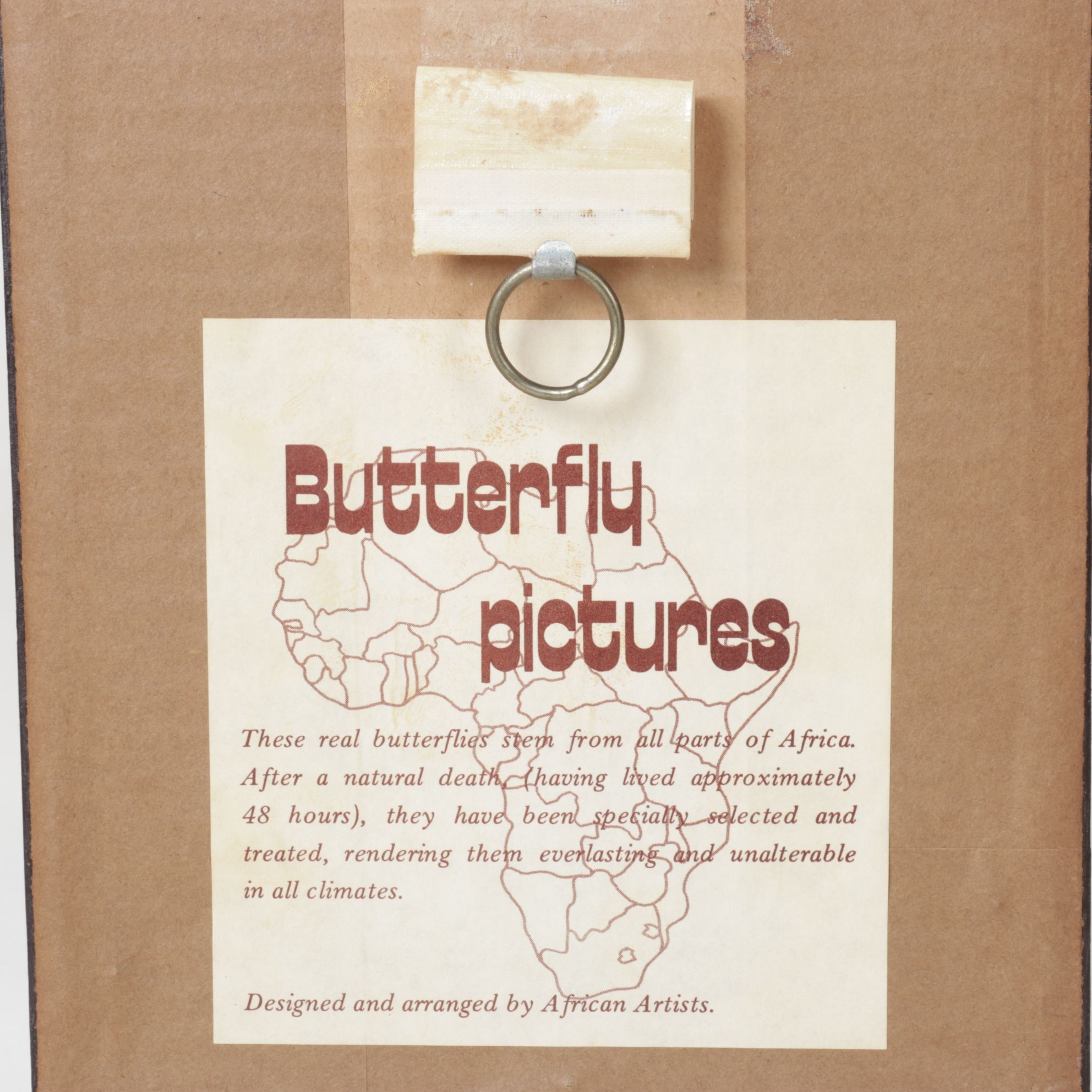 Central African Artisan Handmade Butterfly Wing Figural Silhouettes