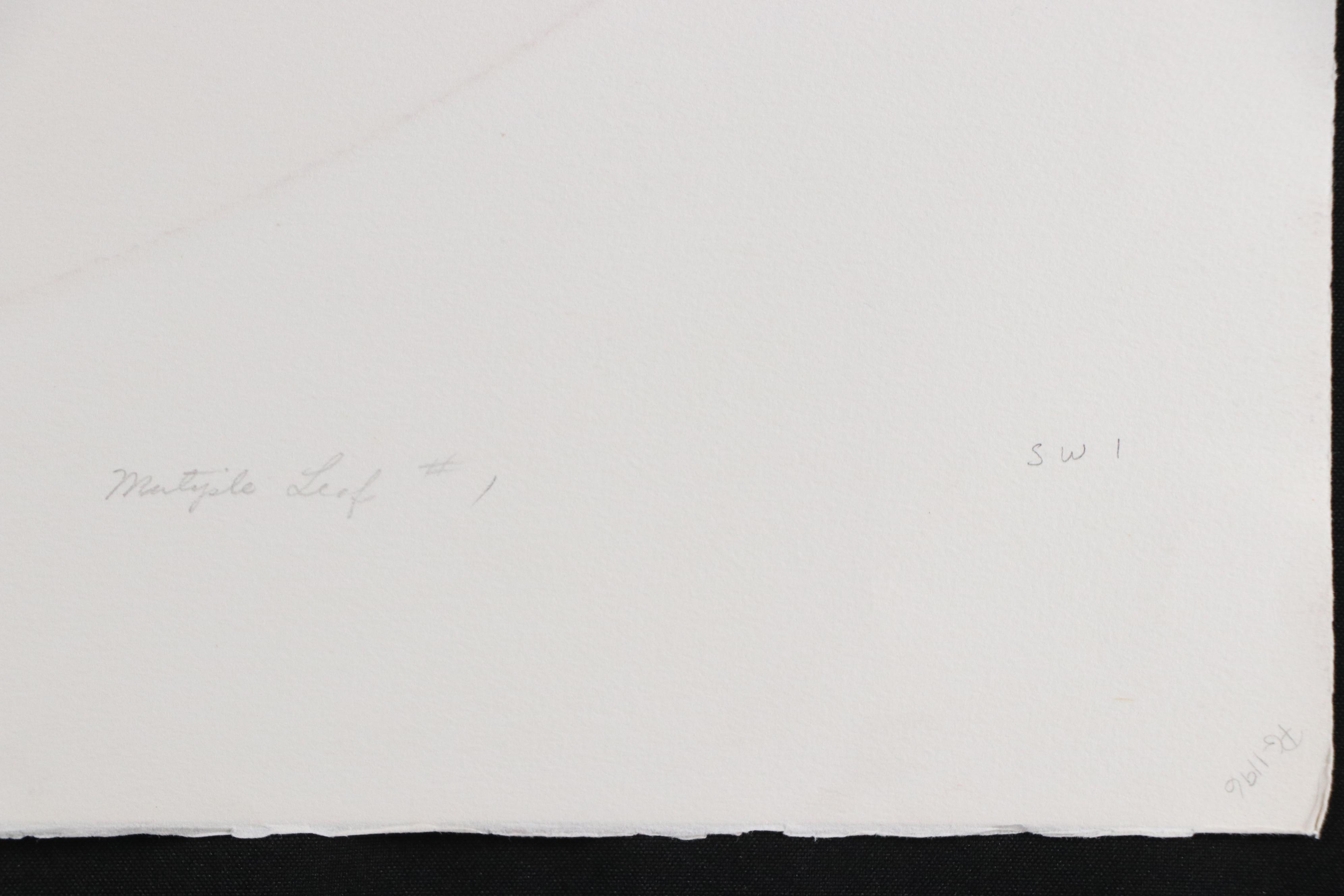 Marilyn Simon Monoprint "Multiple Leaf," Late 20th Century