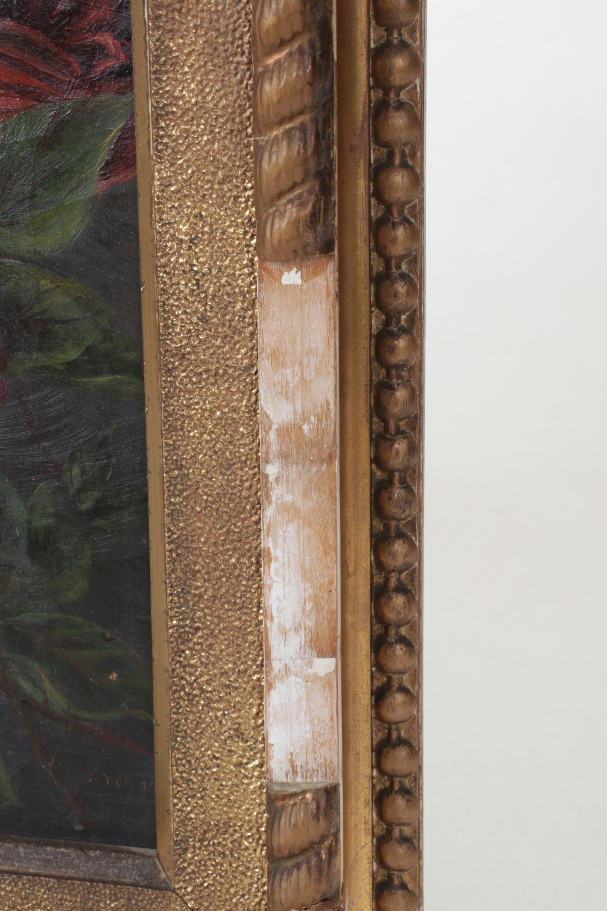 Still Life Oil Painting of Bouquet of Lemon and Cherry Colored Roses