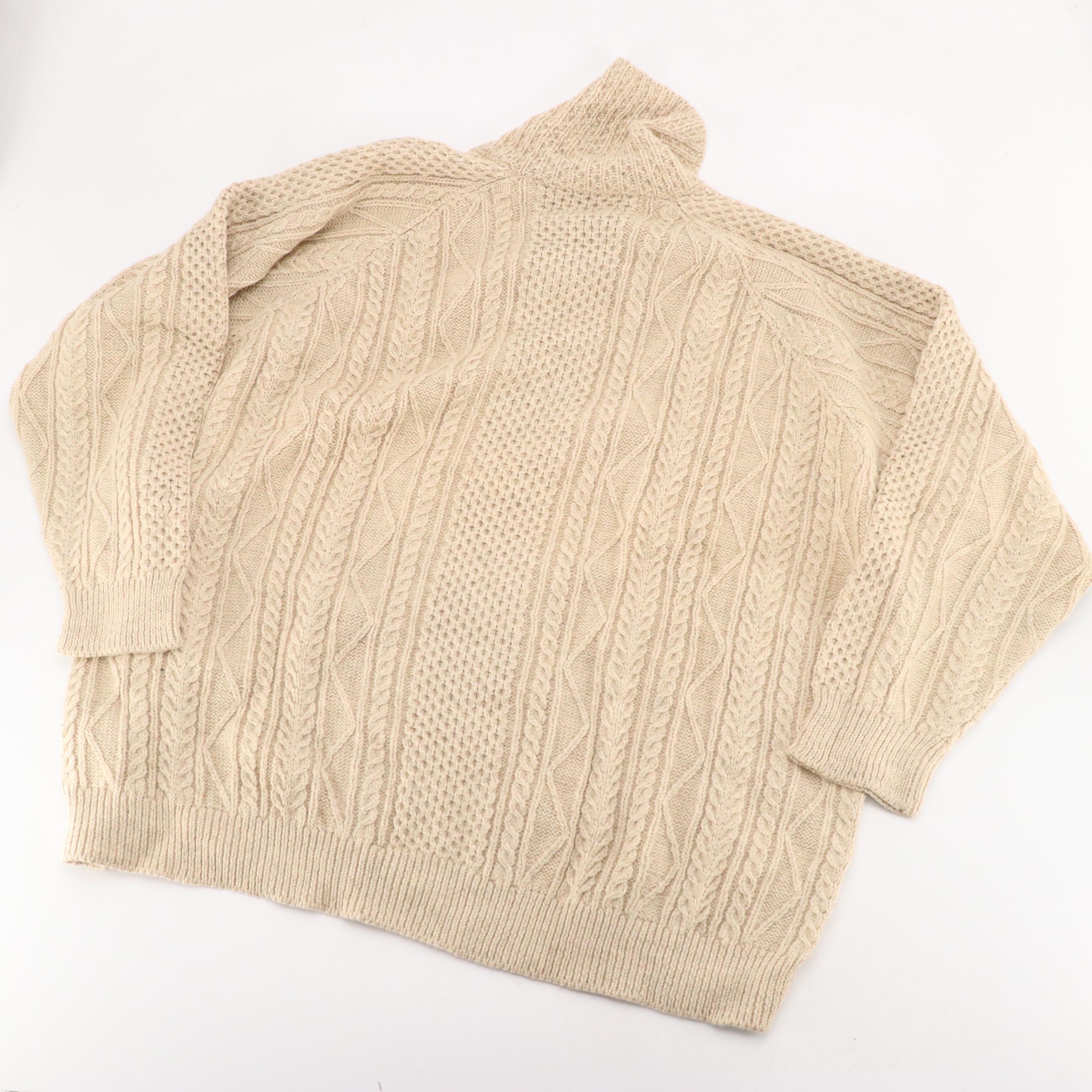 Polo Ralph Lauren Red Cashmere and Cable Knit Wool Sweaters with Boxes