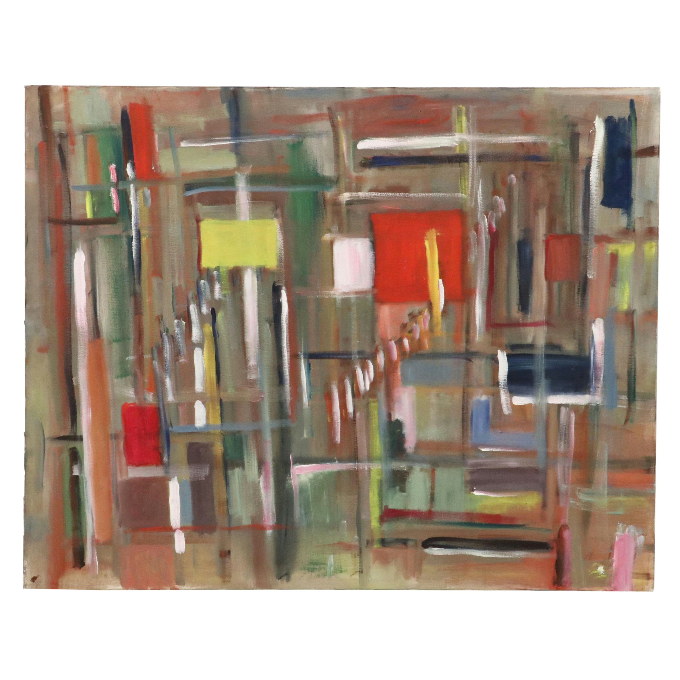Abstract Acrylic Painting, Circa 1980