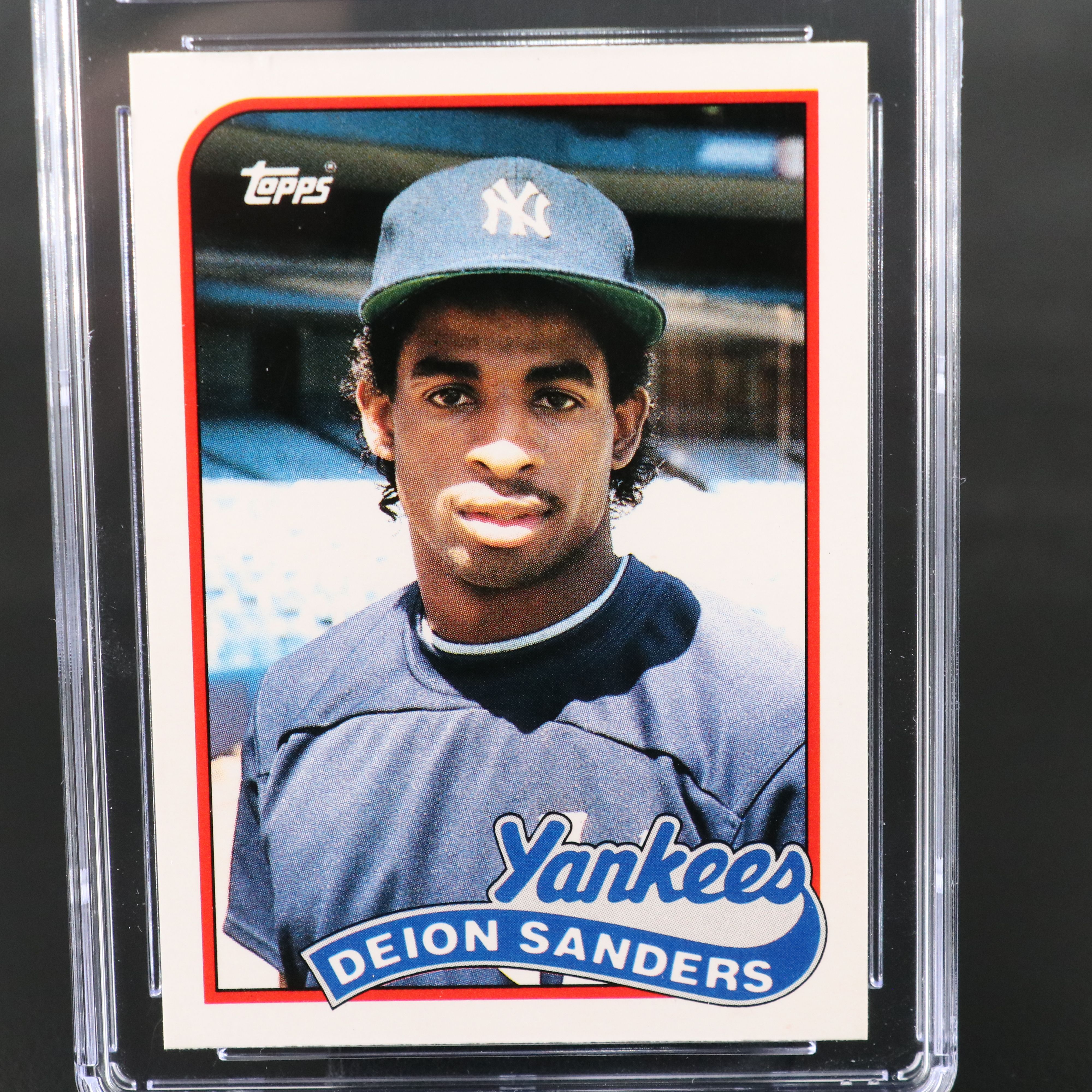 1989 Topps Traded Deion Sanders New York Yankees Rookie Card Graded CSG 10