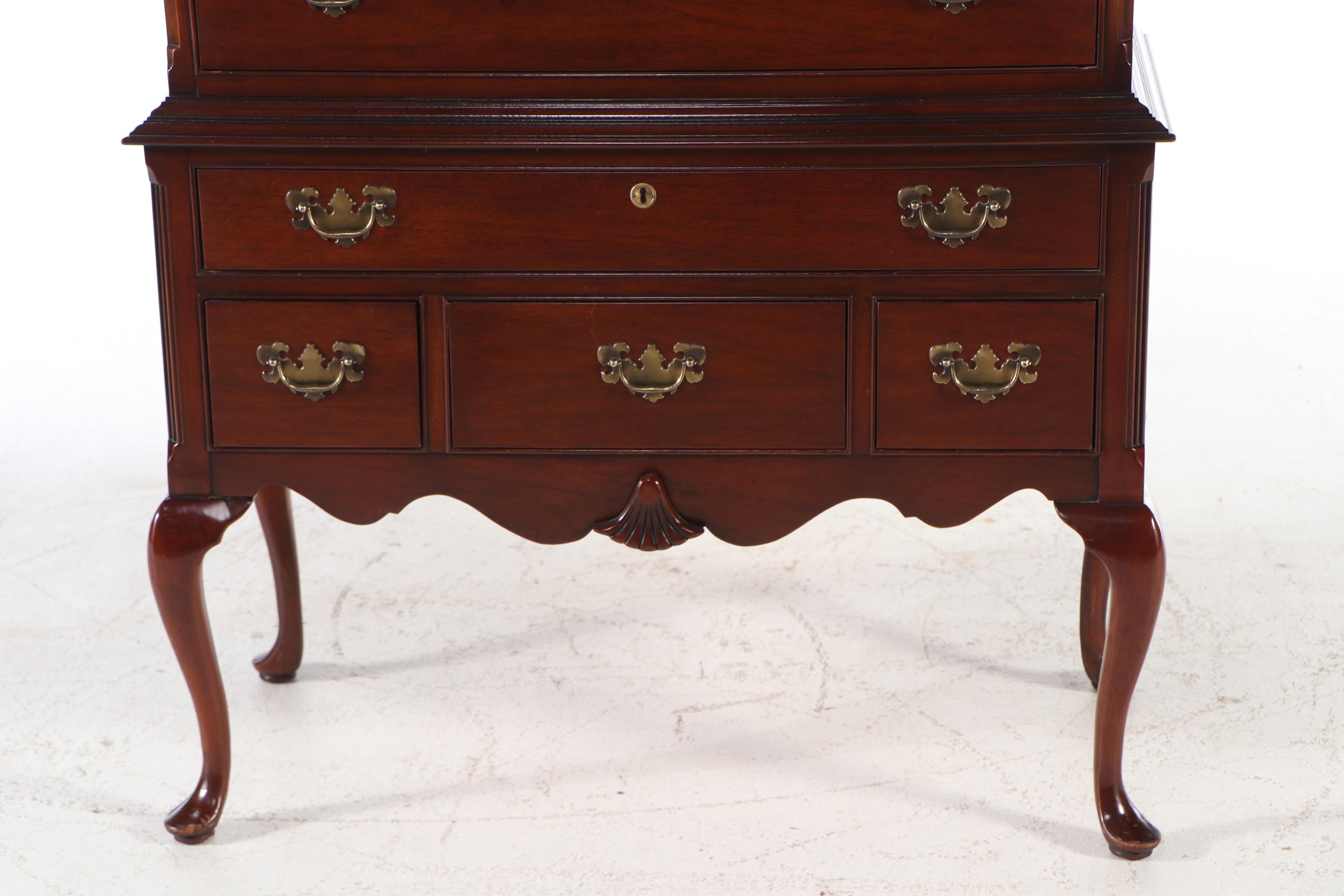 Henredon Queen Anne Style Mahogany Highboy