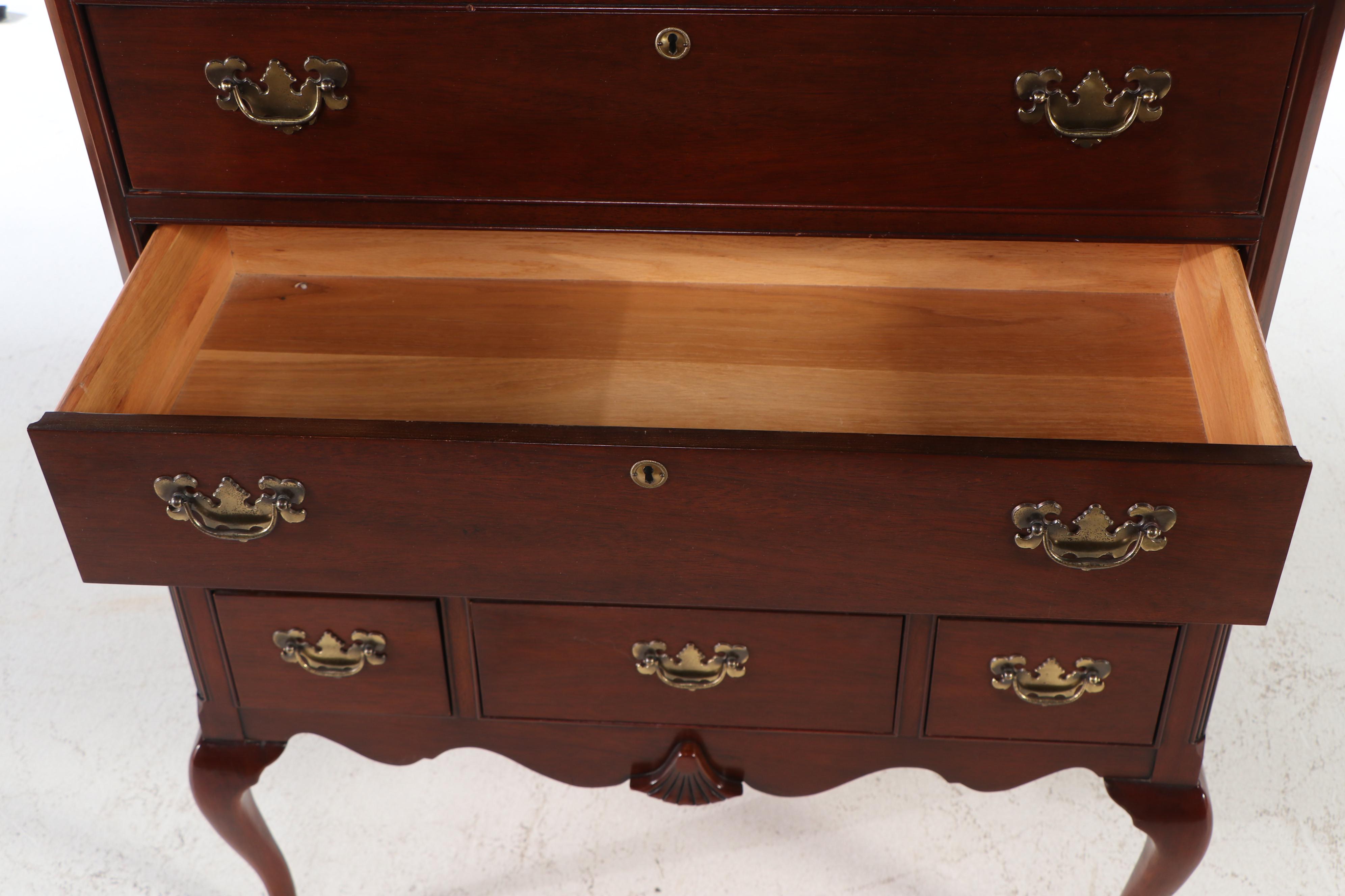 Henredon Queen Anne Style Mahogany Highboy