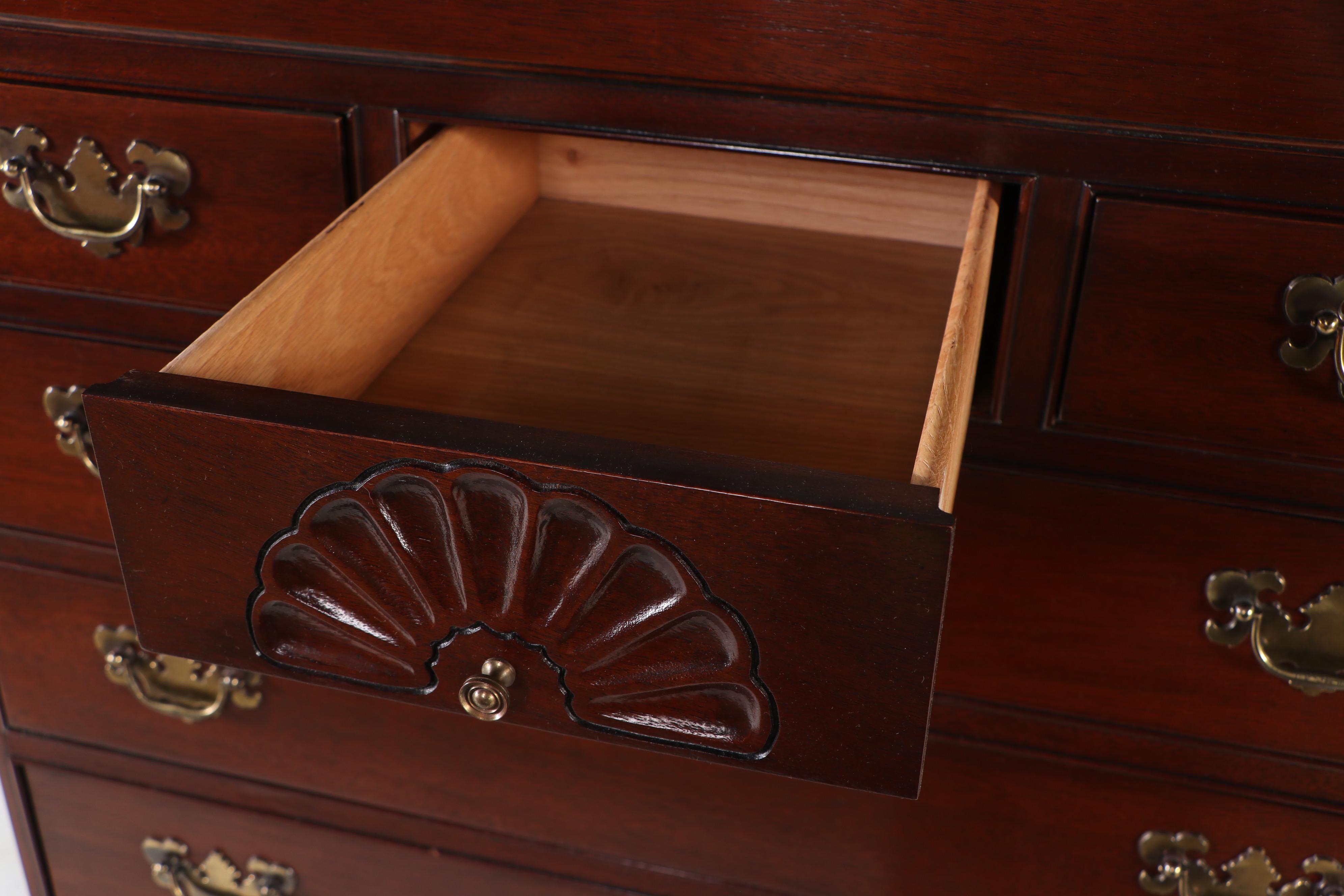 Henredon Queen Anne Style Mahogany Highboy