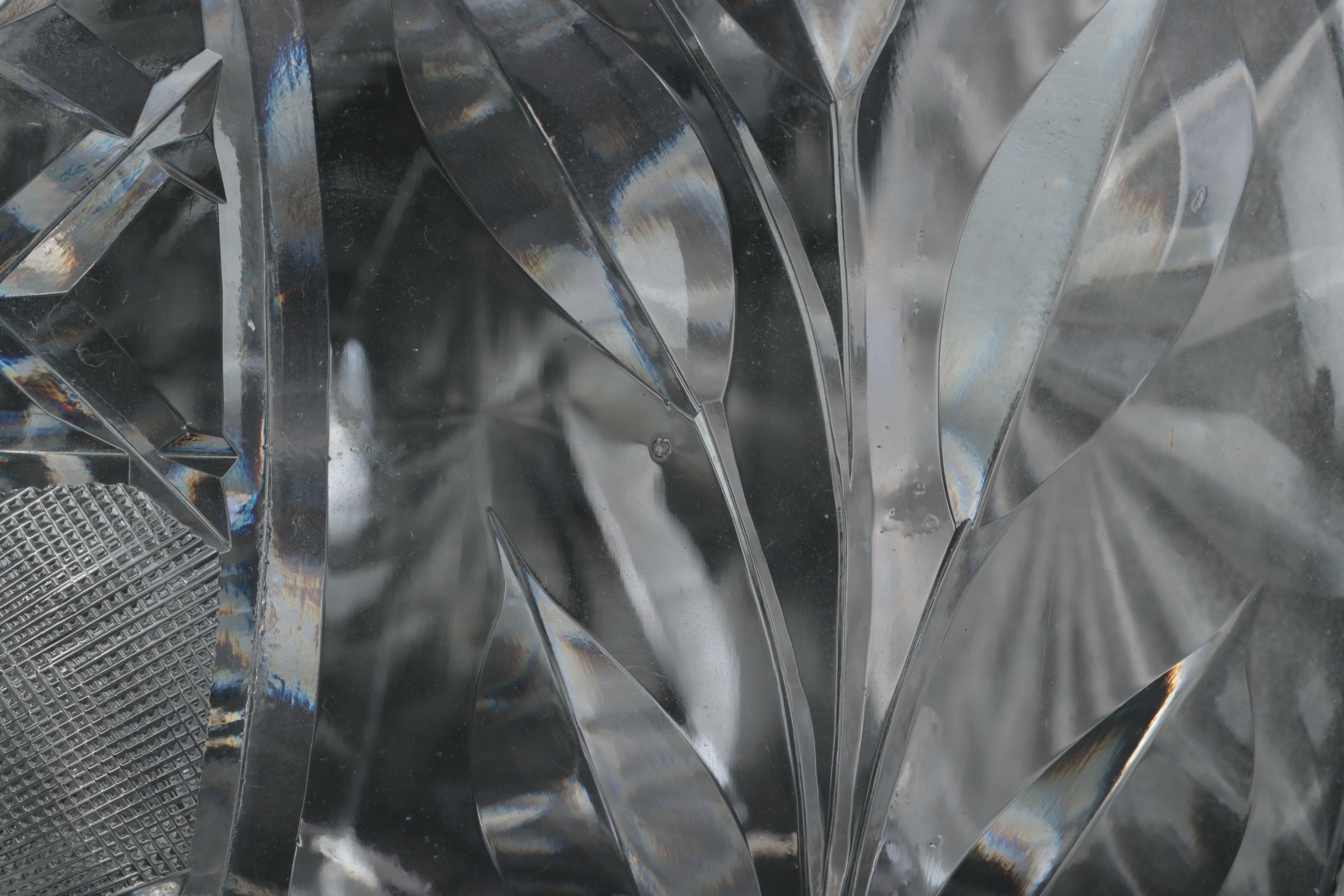 American Brilliant Style Cut Glass Vases, 20th Century