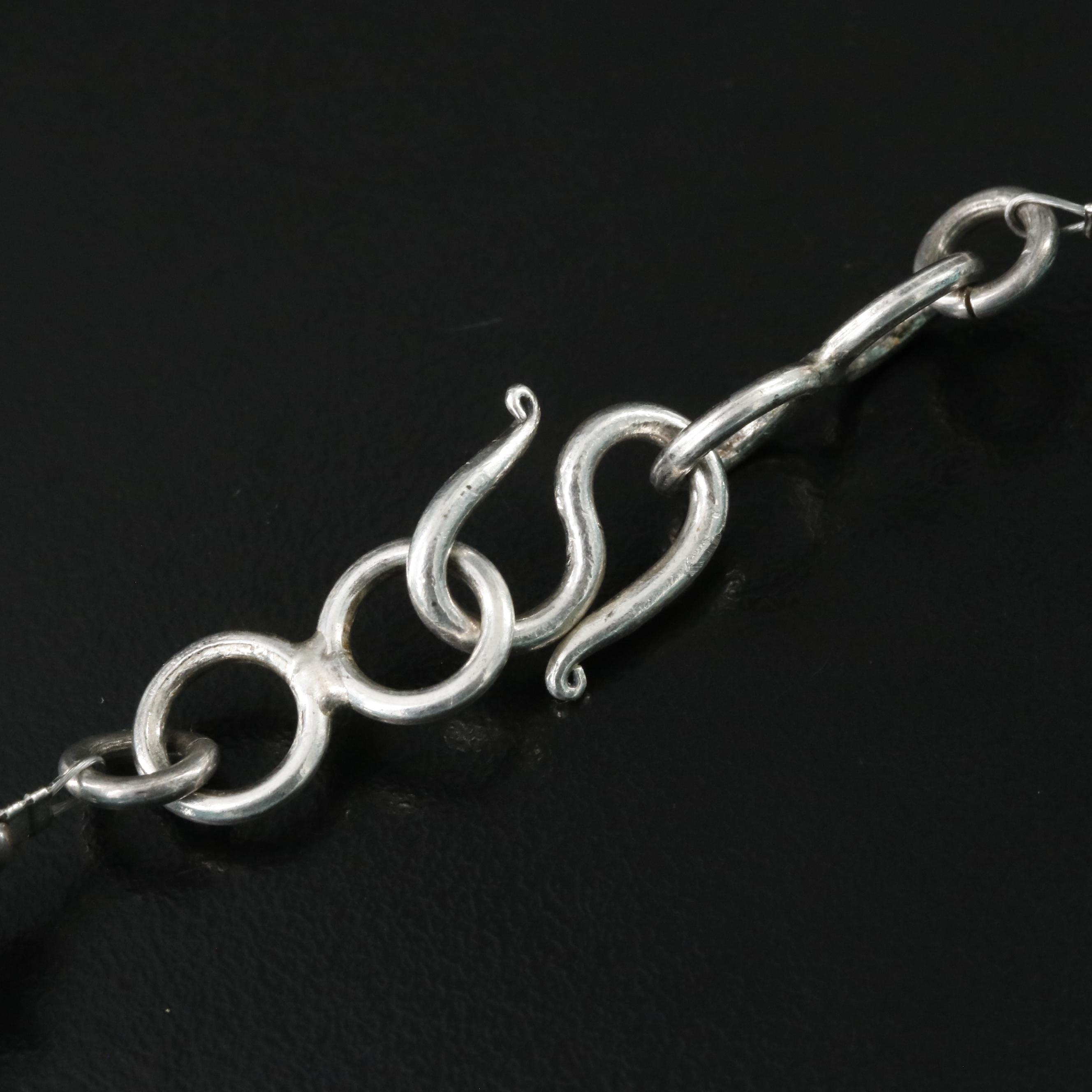 Graduated Turquoise Necklace with Sterling Clasp