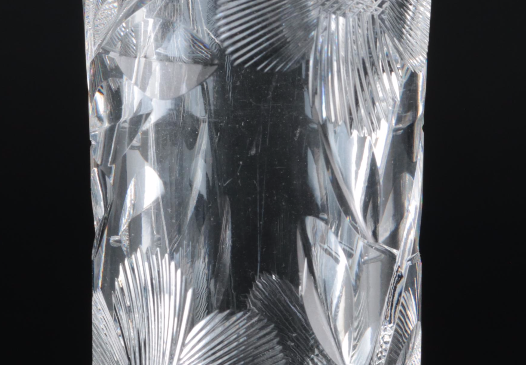 American Brilliant Style Cut Glass Vases, 20th Century