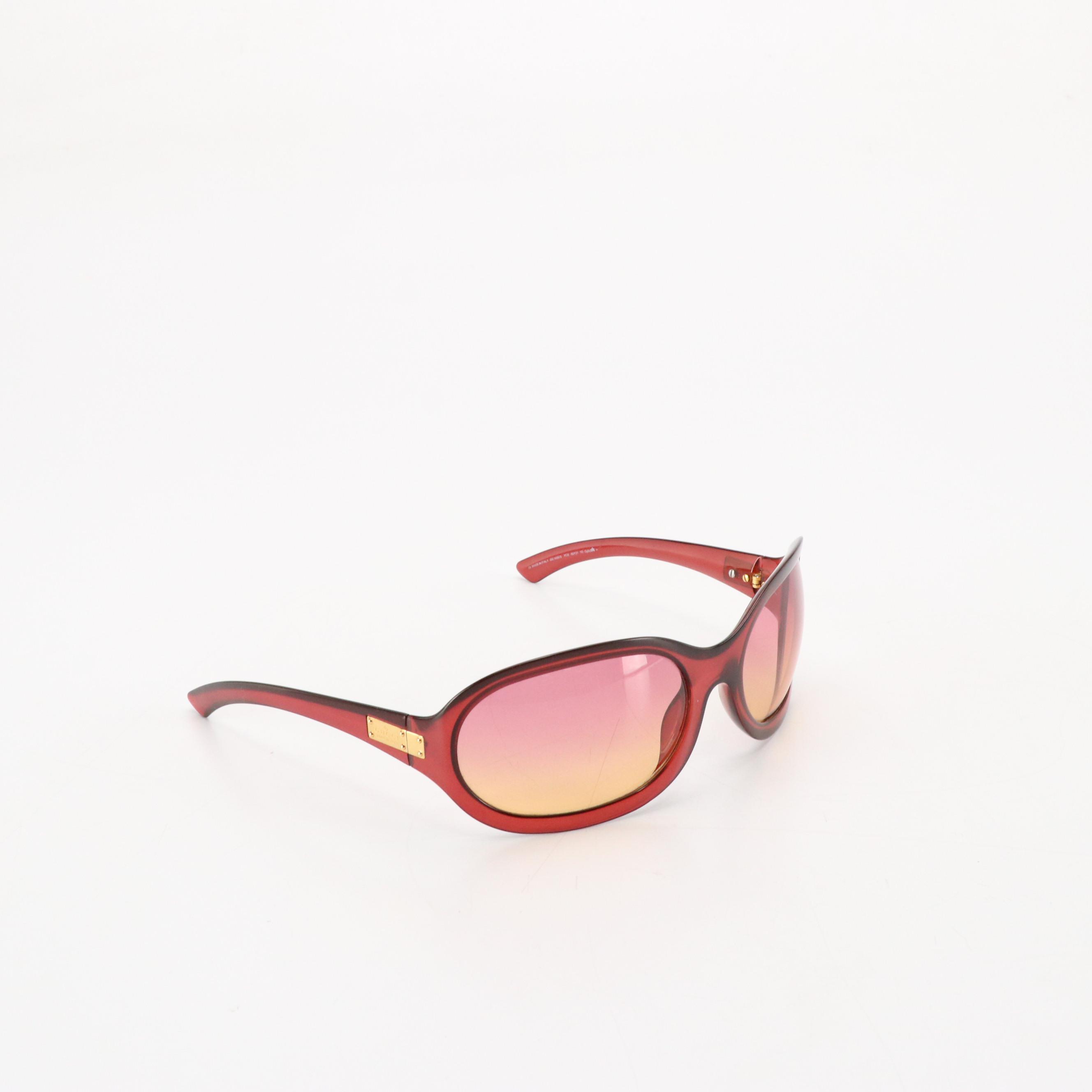 Gucci GG 1488/S PC6 Red Gradient Lens Oversized Oval Sunglasses