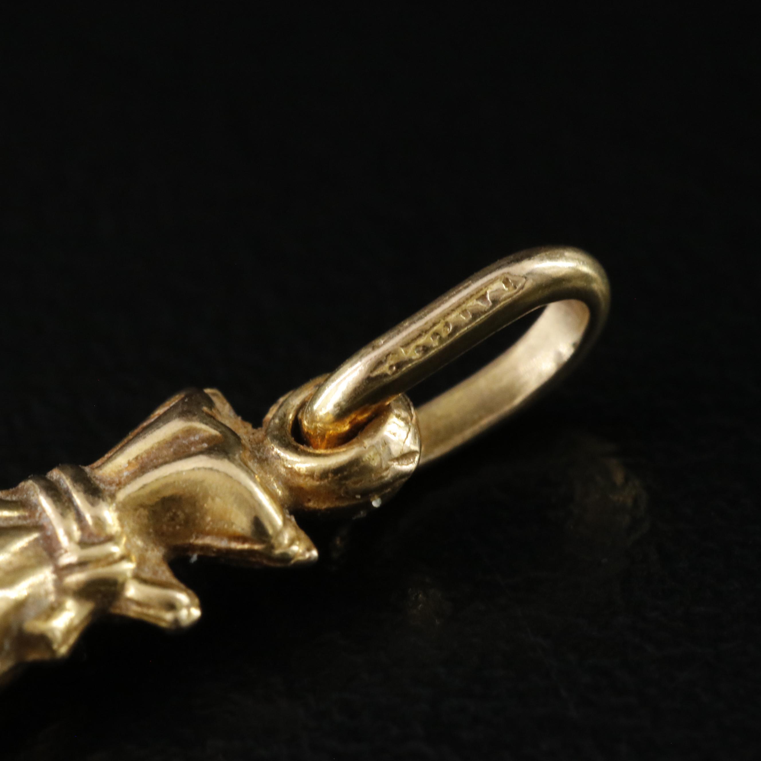 14K Money Bag Charm Pendant