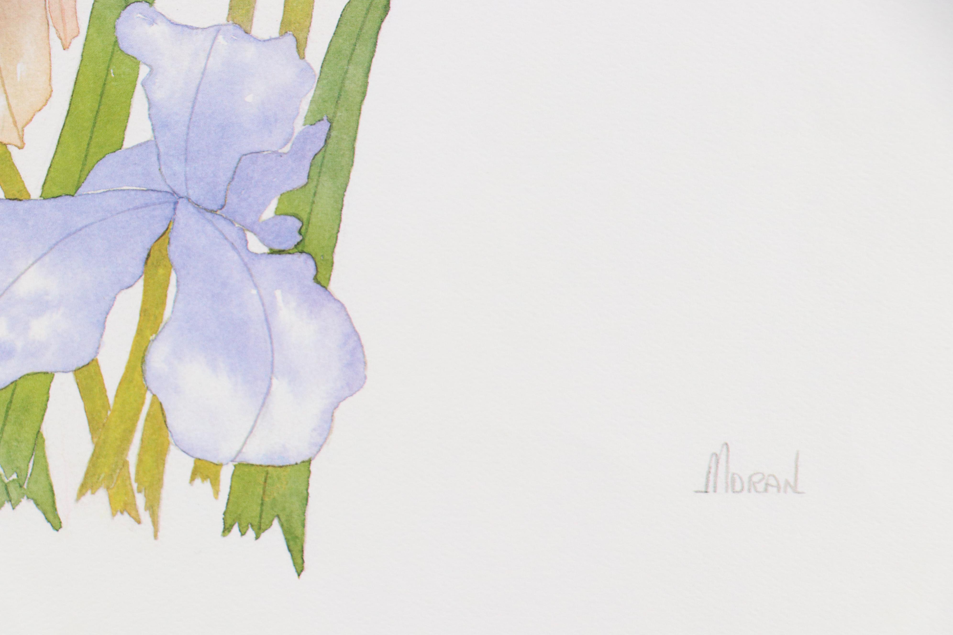 After Pat Moran Offset Lithograph "Iris II," Circa 1981