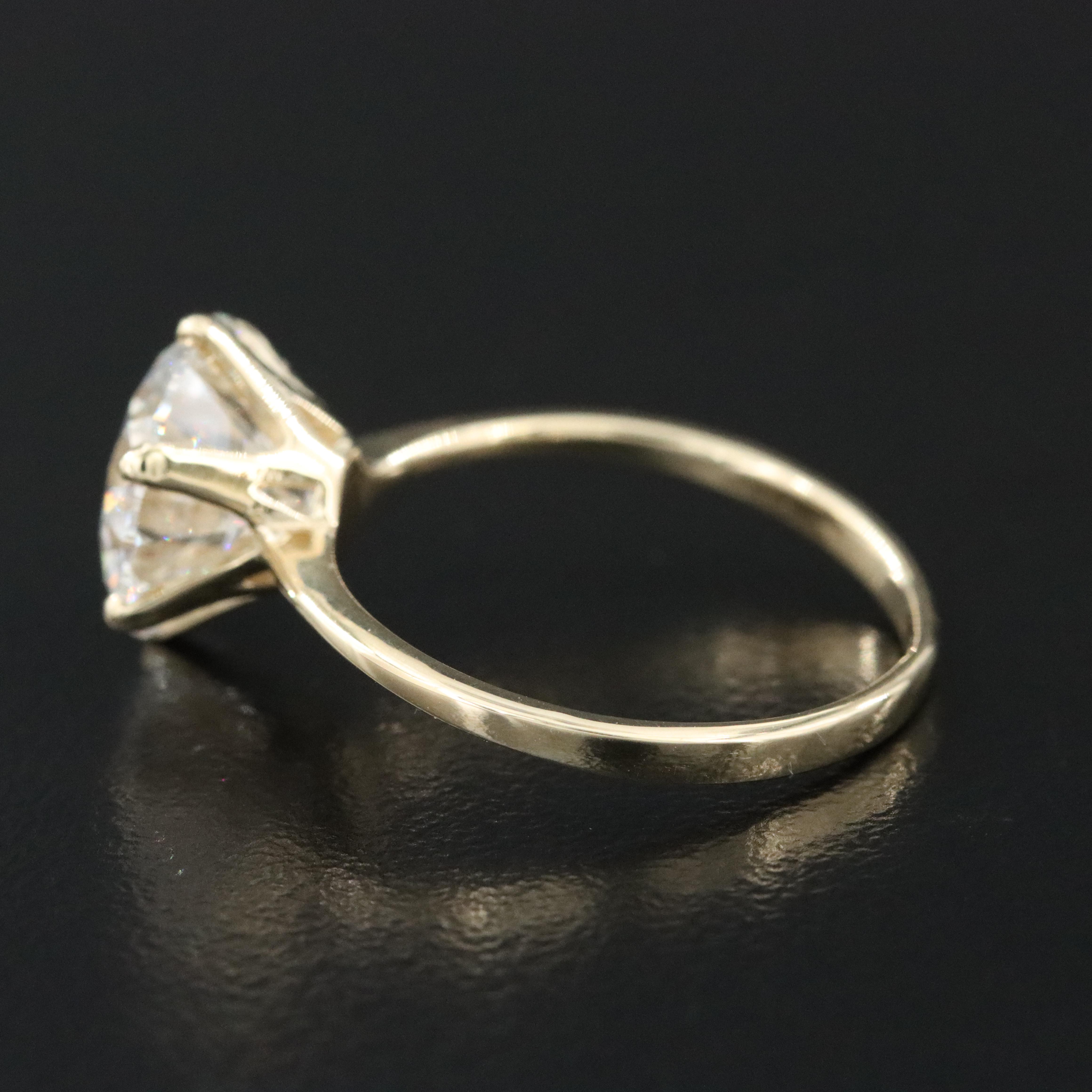 14K 3.01 CT Lab Grown Diamond Solitaire Ring with IGI Report