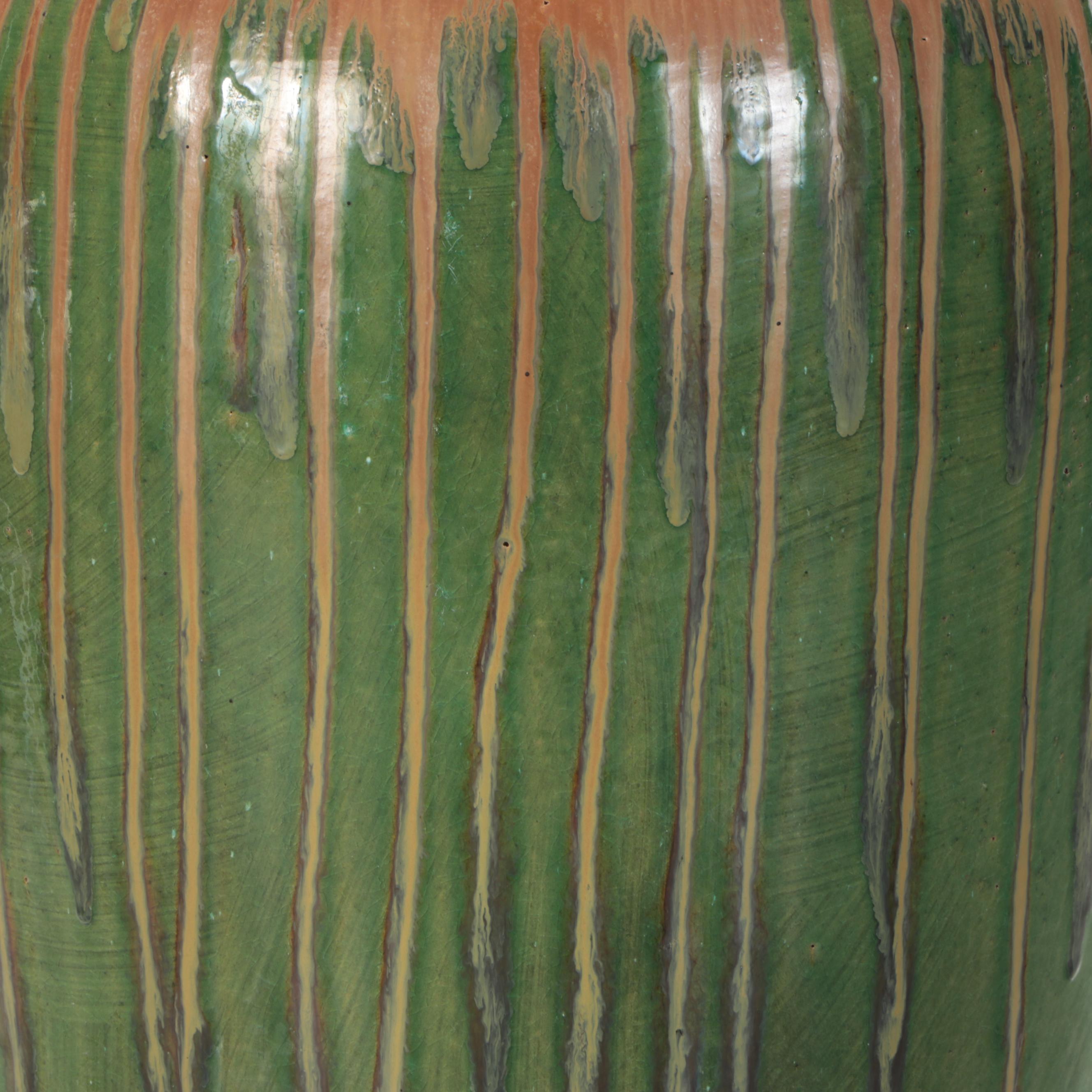 Large Drip Glaze Pottery Vase