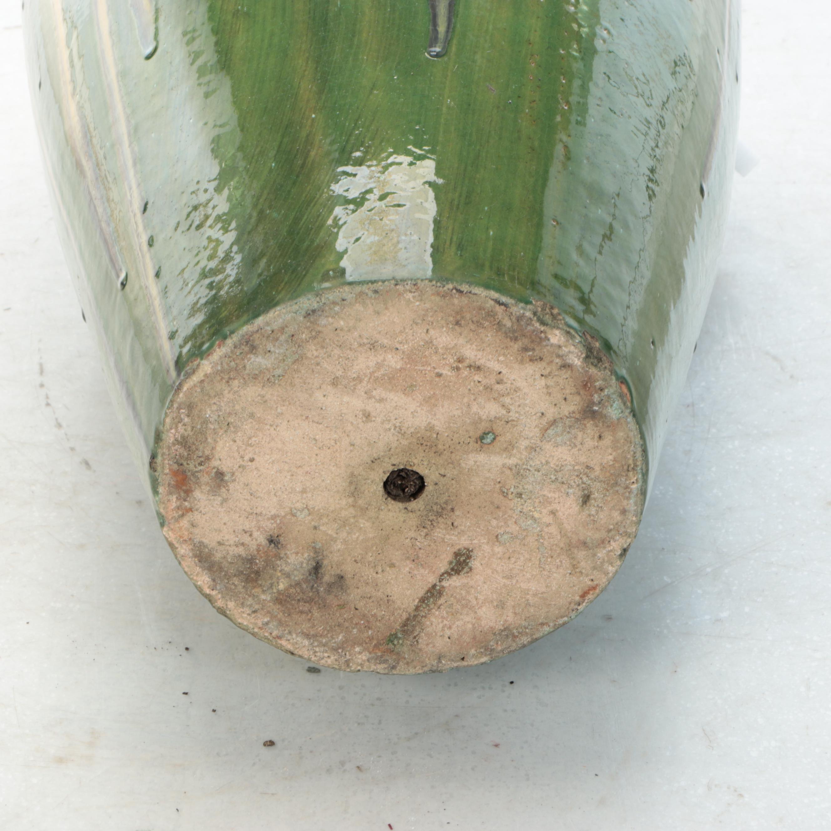 Large Drip Glaze Pottery Vase