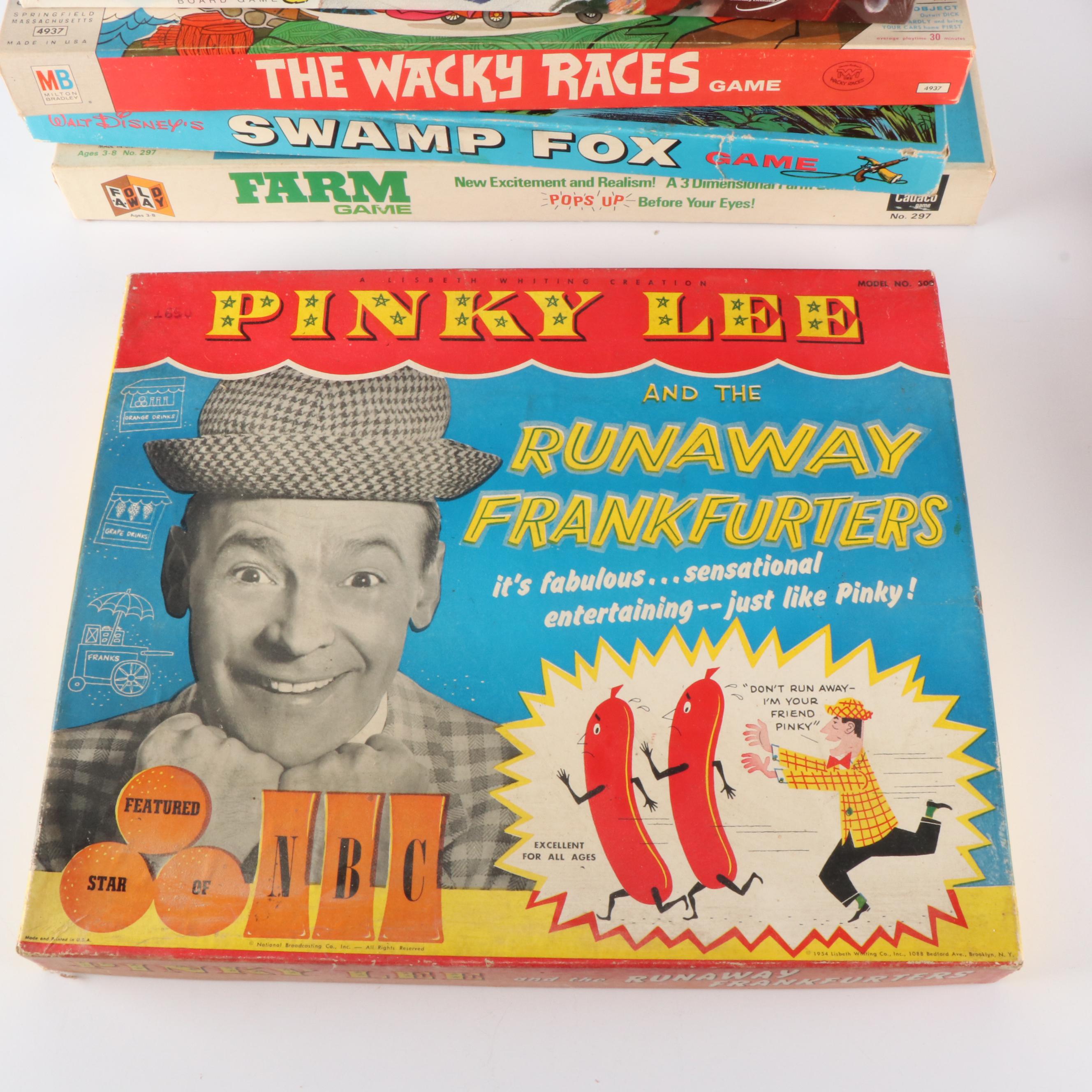 "Pinky Lee and the Runaway Frankfurters" and Other Kid's Board Games