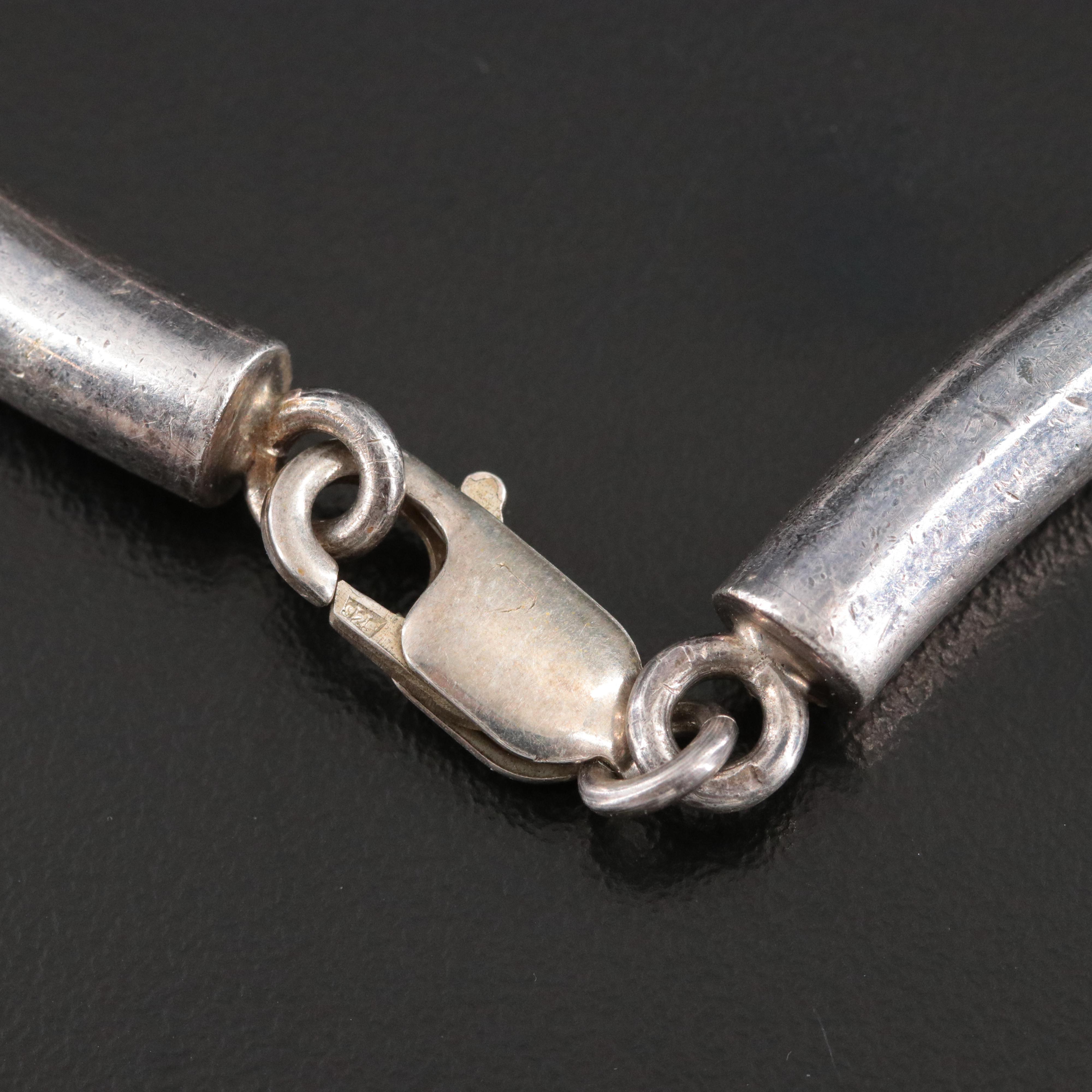 Modernist Necklace with Amber