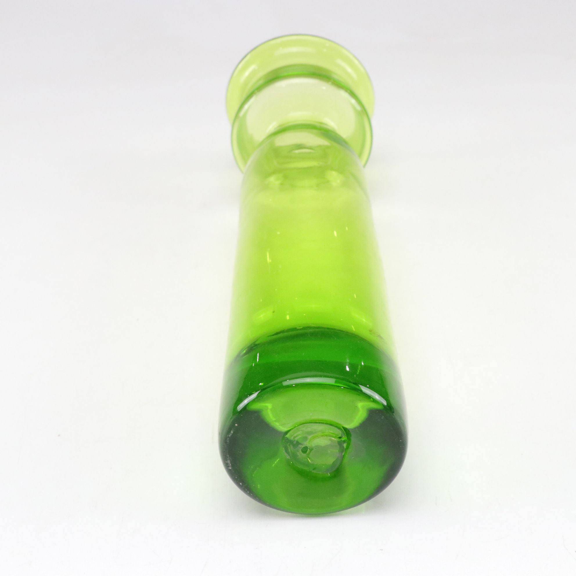 Uranium Glass Pitcher with Pfaltzgraff "Valencia" Bottles and Green Carafe