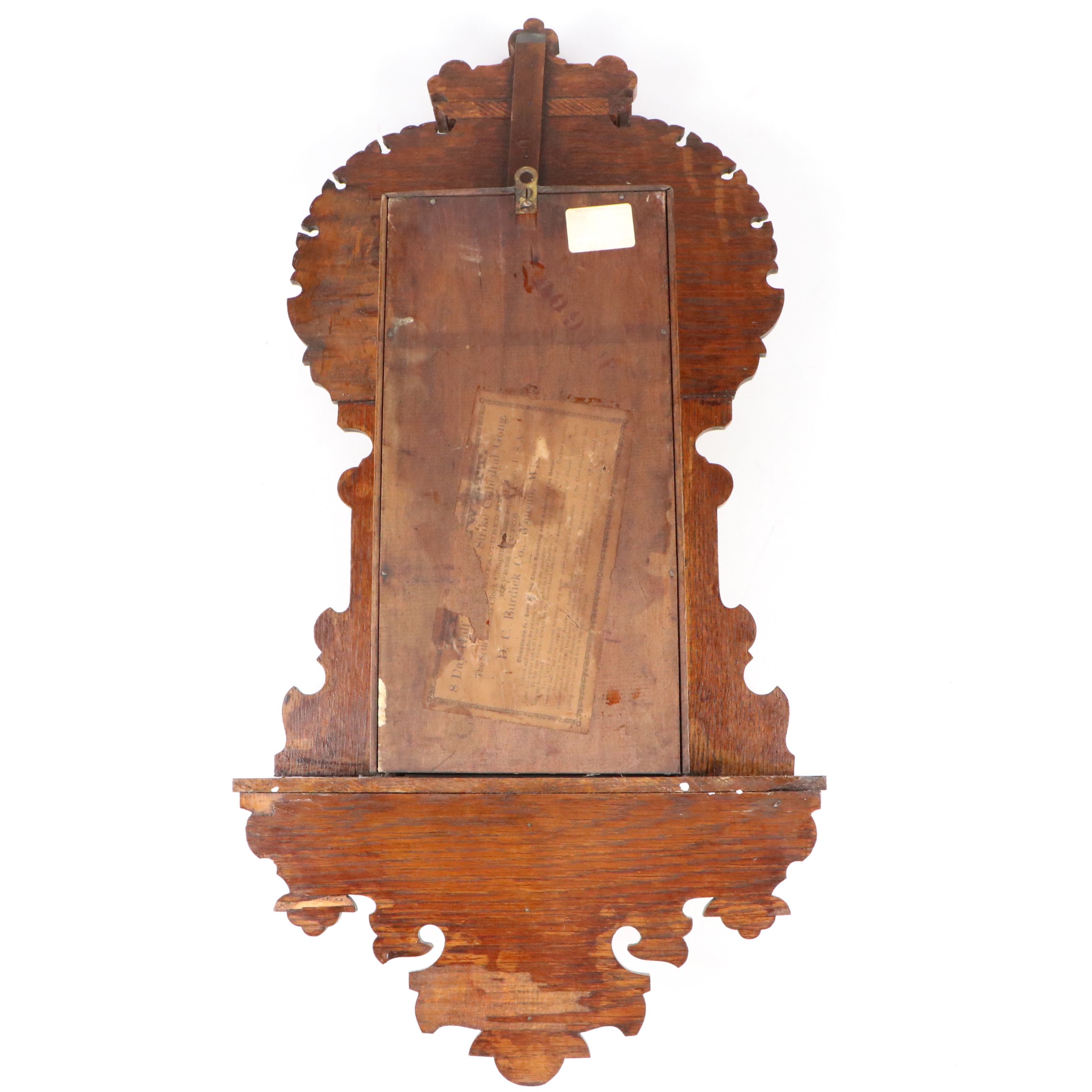 Seth Thomas "Cathedral Gong" Eight Day Oak Wall Clock, Late 19th Century