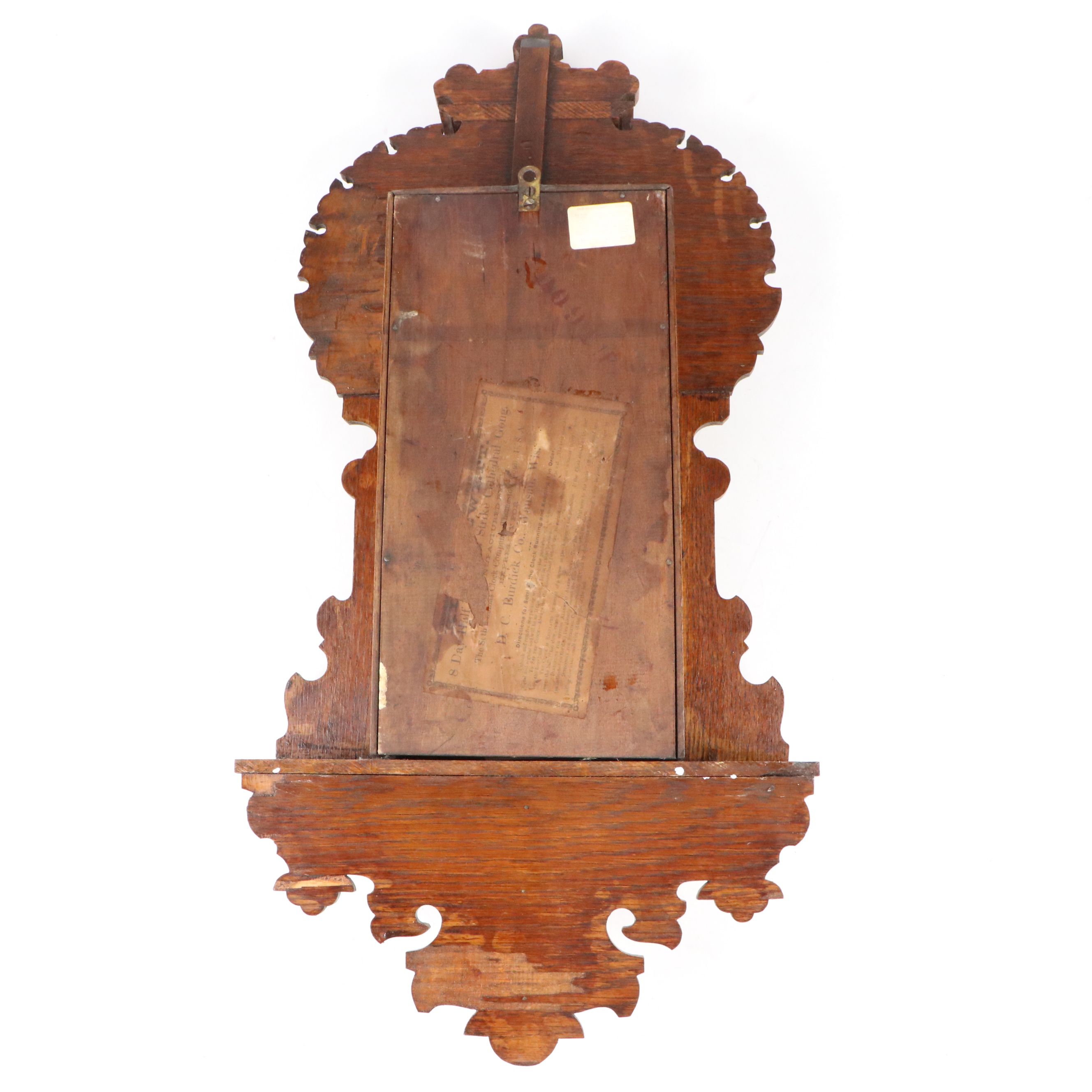 Seth Thomas "Cathedral Gong" Eight Day Oak Wall Clock, Late 19th Century