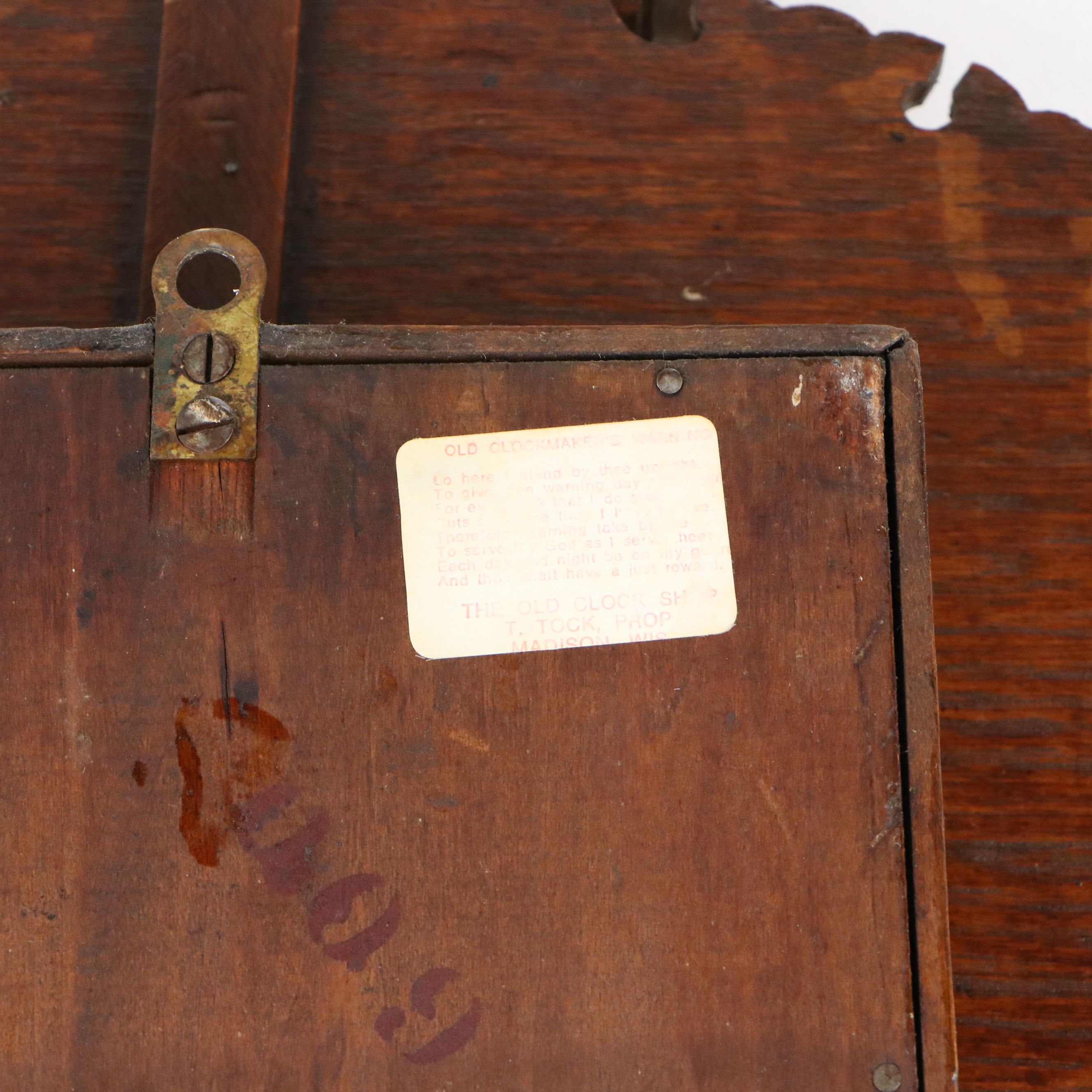 Seth Thomas "Cathedral Gong" Eight Day Oak Wall Clock, Late 19th Century