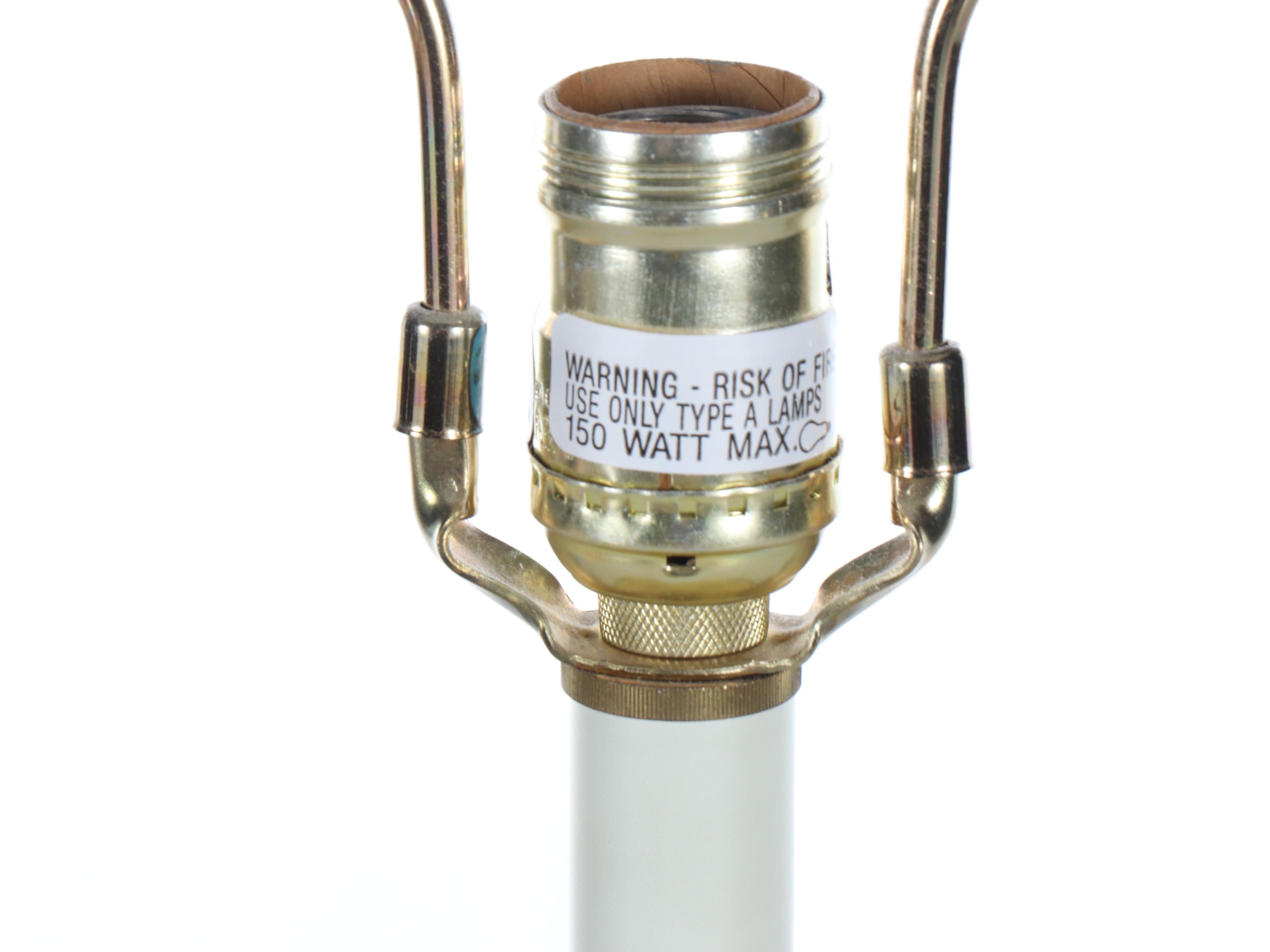 Stiffel Brass Table Lamp with Pleaded Fabric Shade