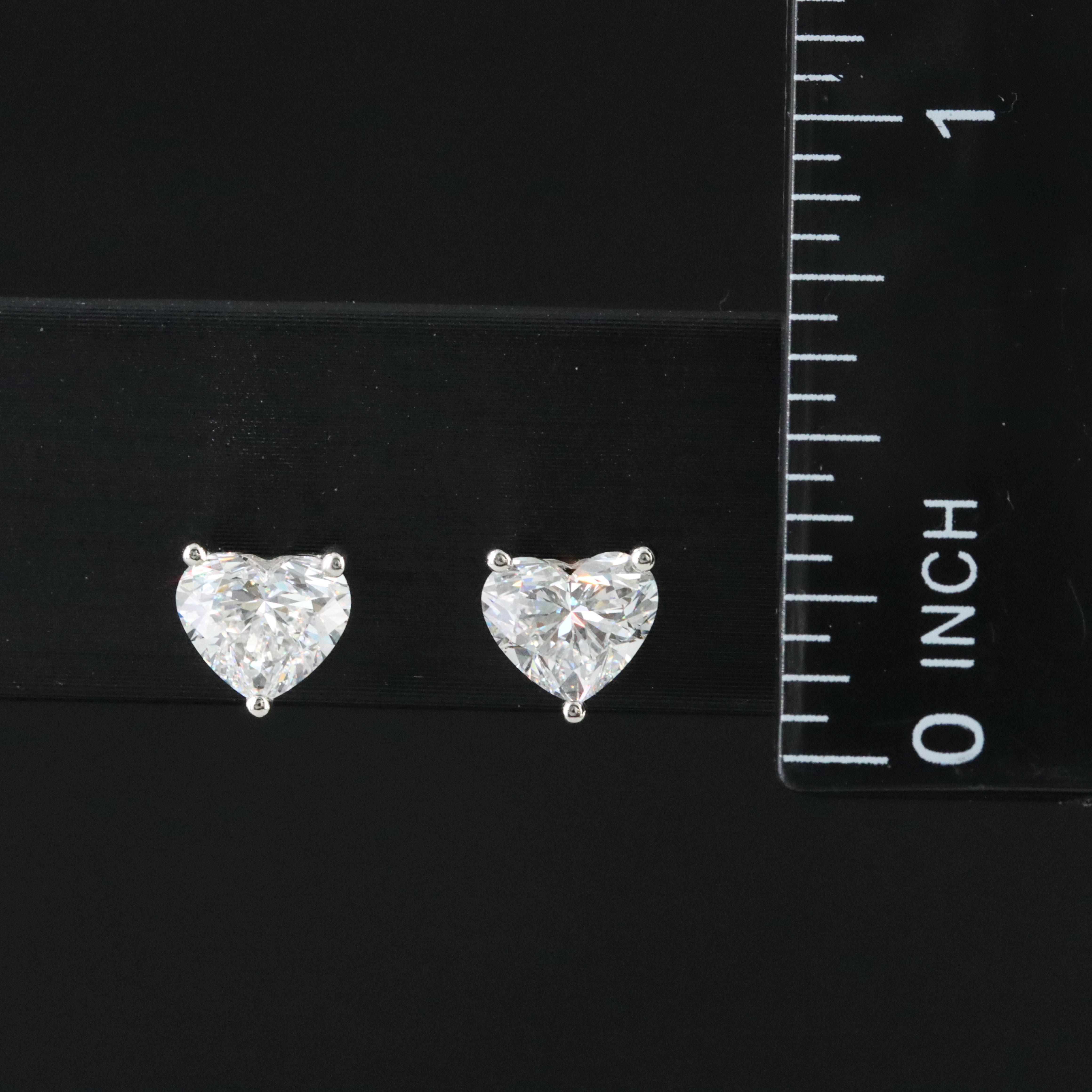 Platinum 2.17 CTW Lab Grown Diamond Stud Earrings with IGI Reports