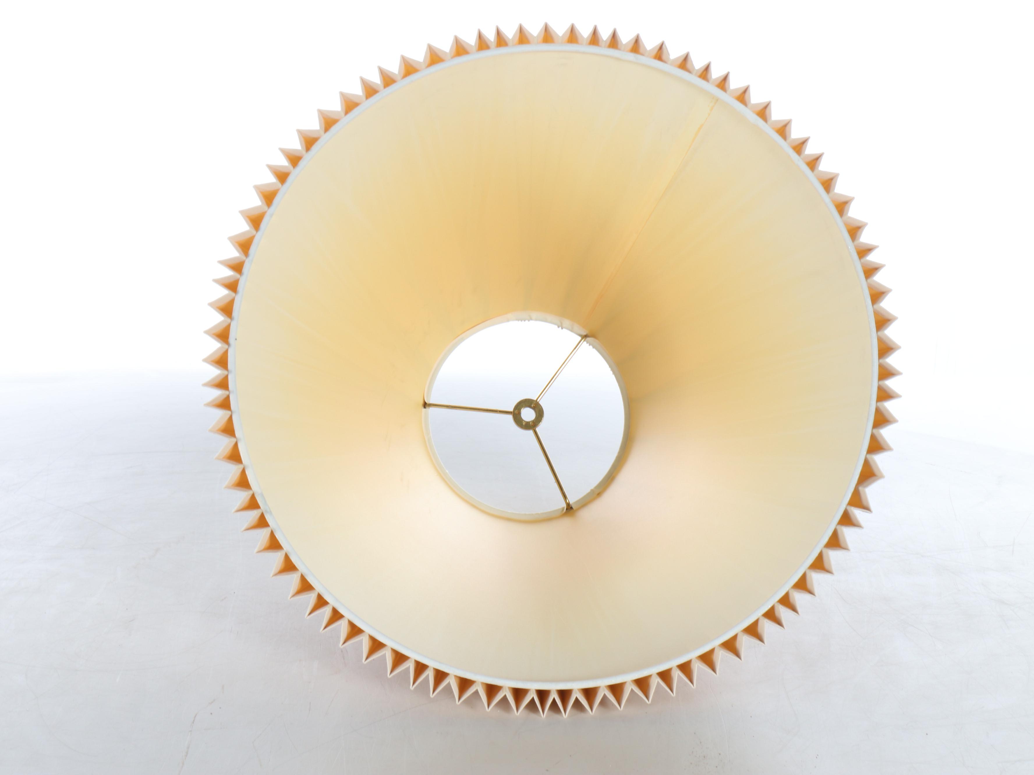 Stiffel Brass Table Lamp with Pleaded Fabric Shade