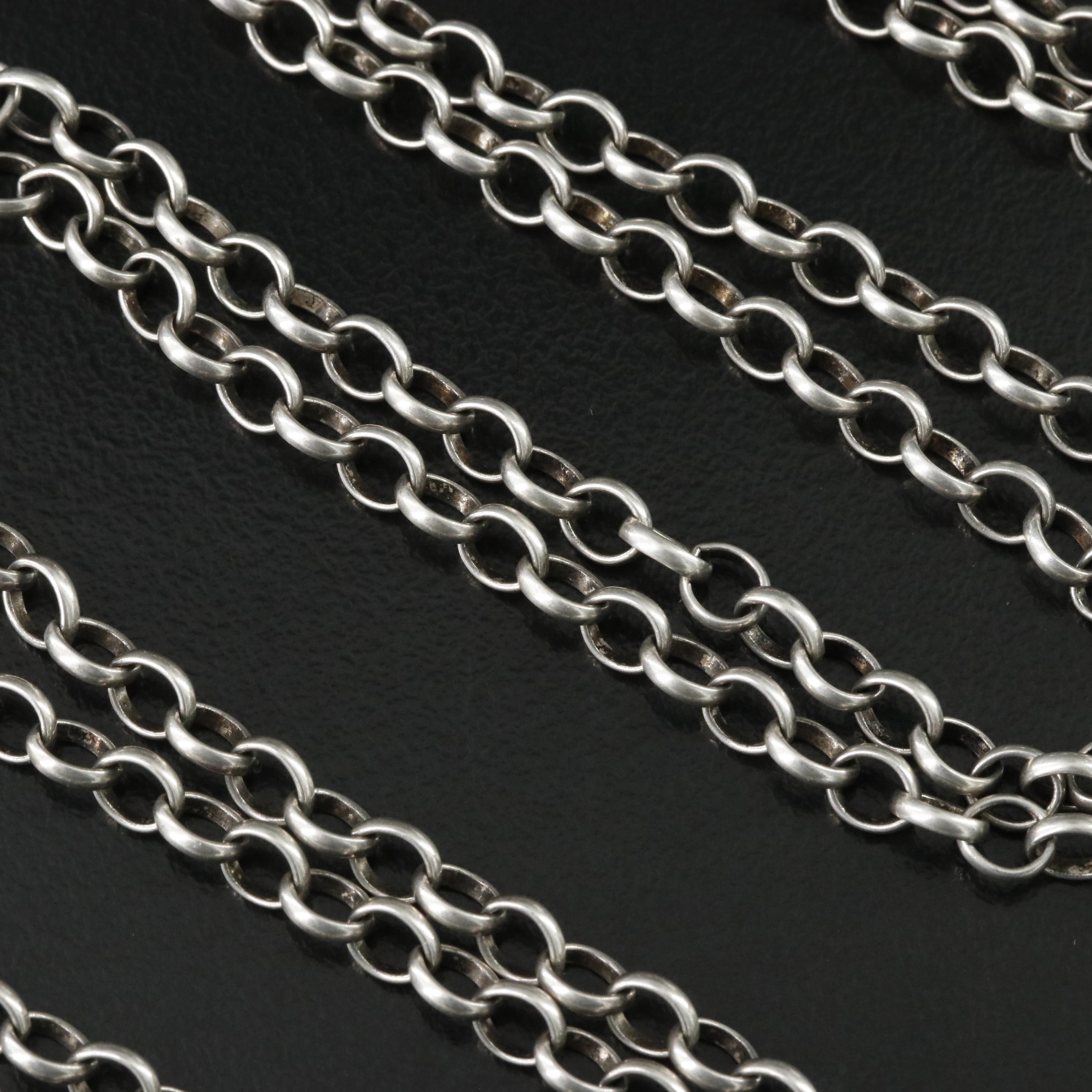 Sheryl Lowe Sterling Cable Chain Necklace with Diamond Clasp