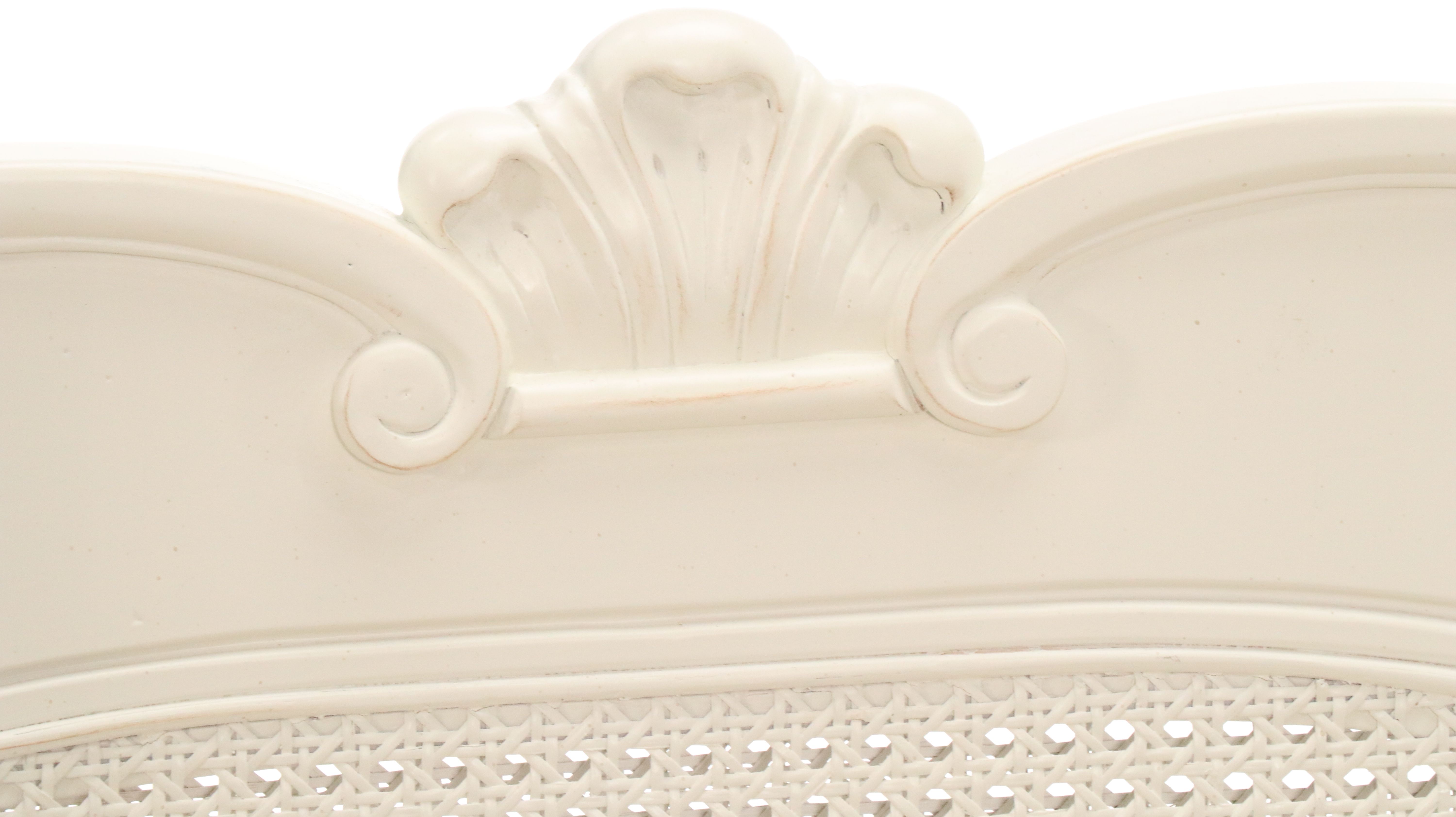 Stanley Furniture French Style Painted Wood and Cane Daybed