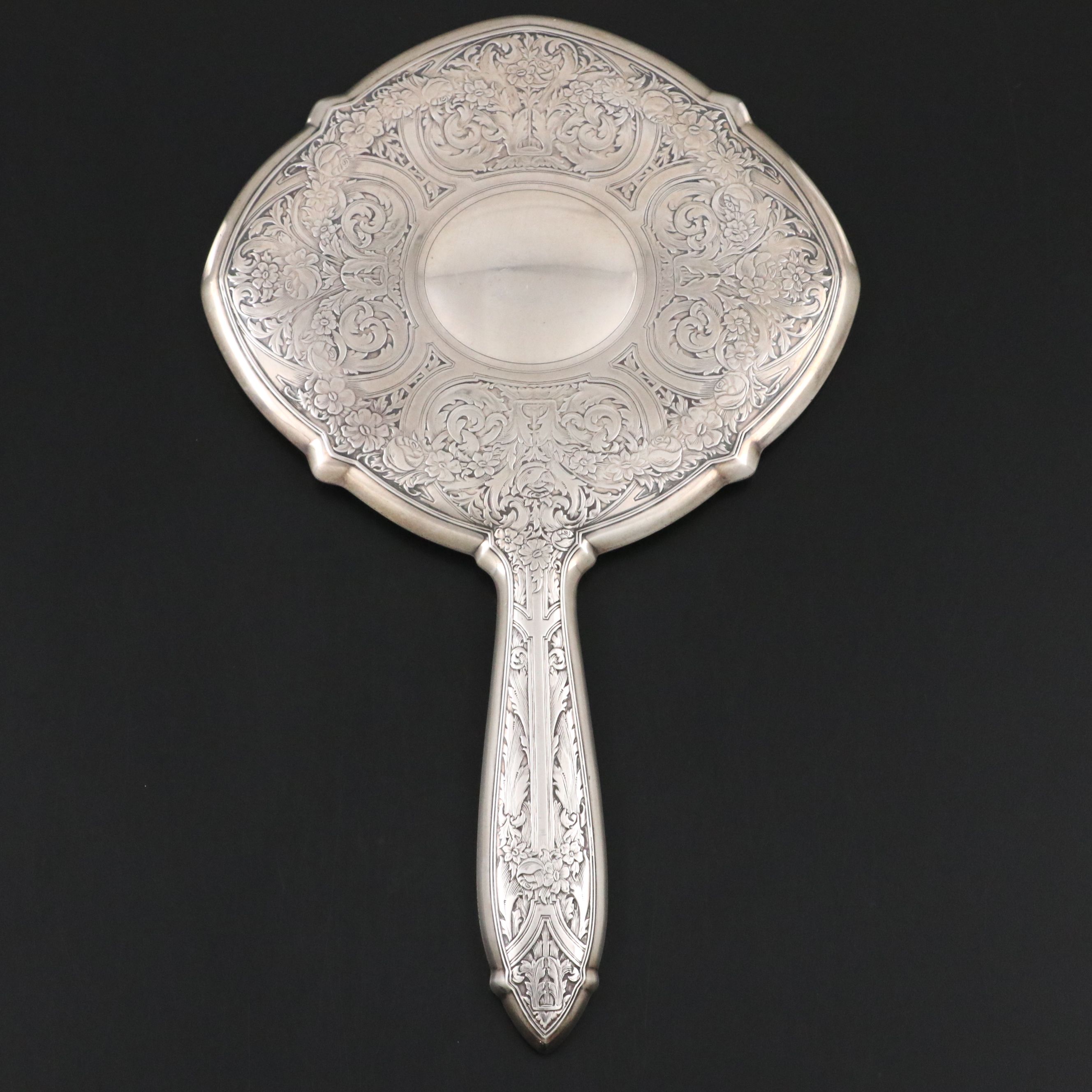 R. Blackinton & Co. Chased Sterling Silver Hand Mirror, Early to Mid-20th C.
