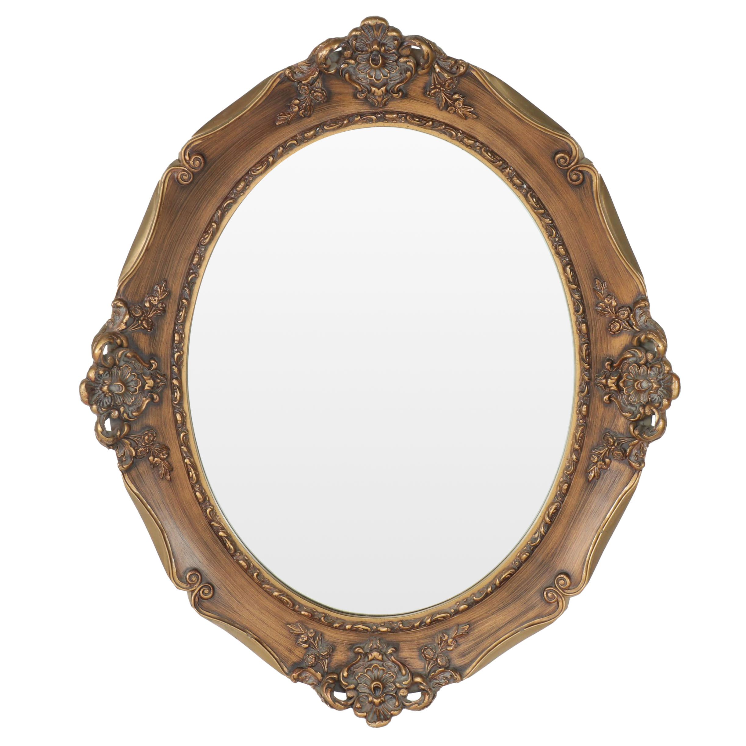 J. A. Olson Company Victorian Style Wood Oval Wall Mirror
