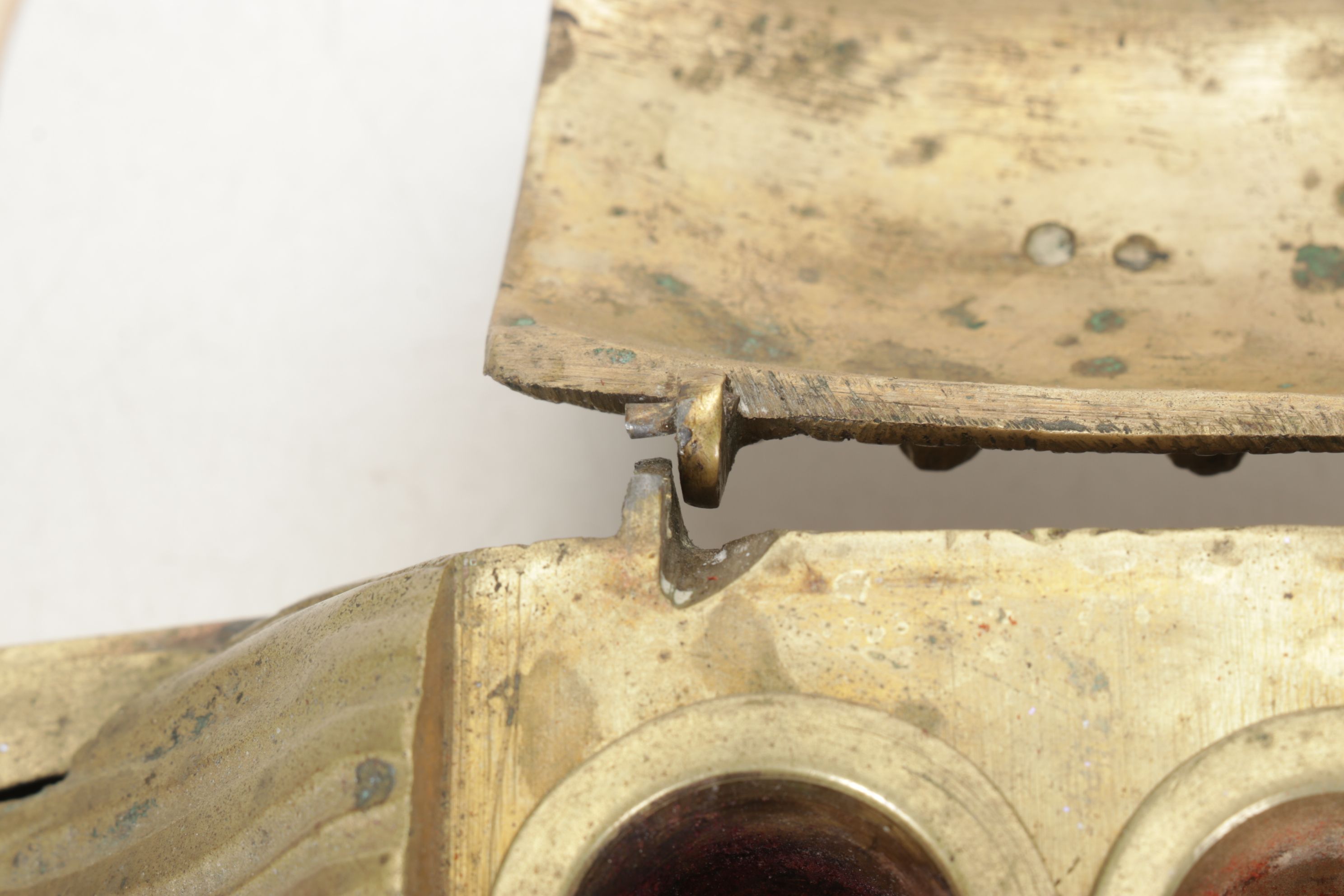 Brass Gondola Inkwell, Late 20th Century