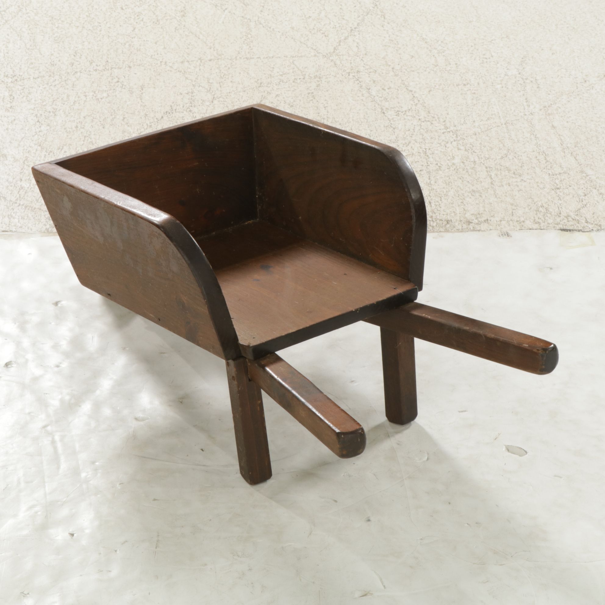 Small Wooden Wheel Barrel