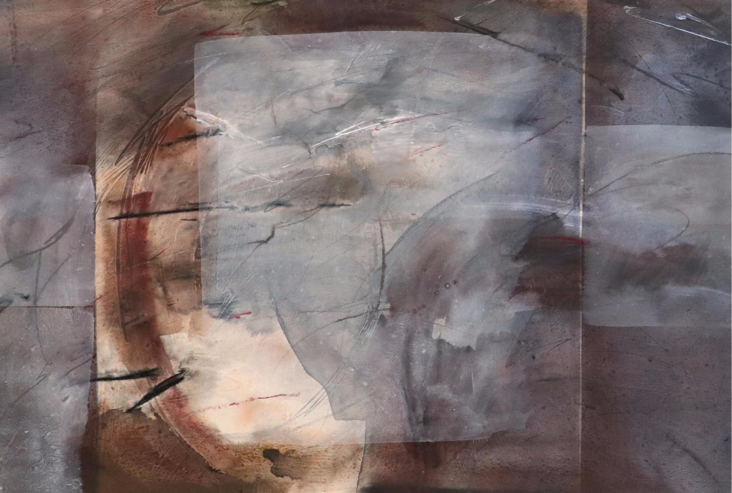 Julie Belnick Abstract Mixed Media Painting, 1982