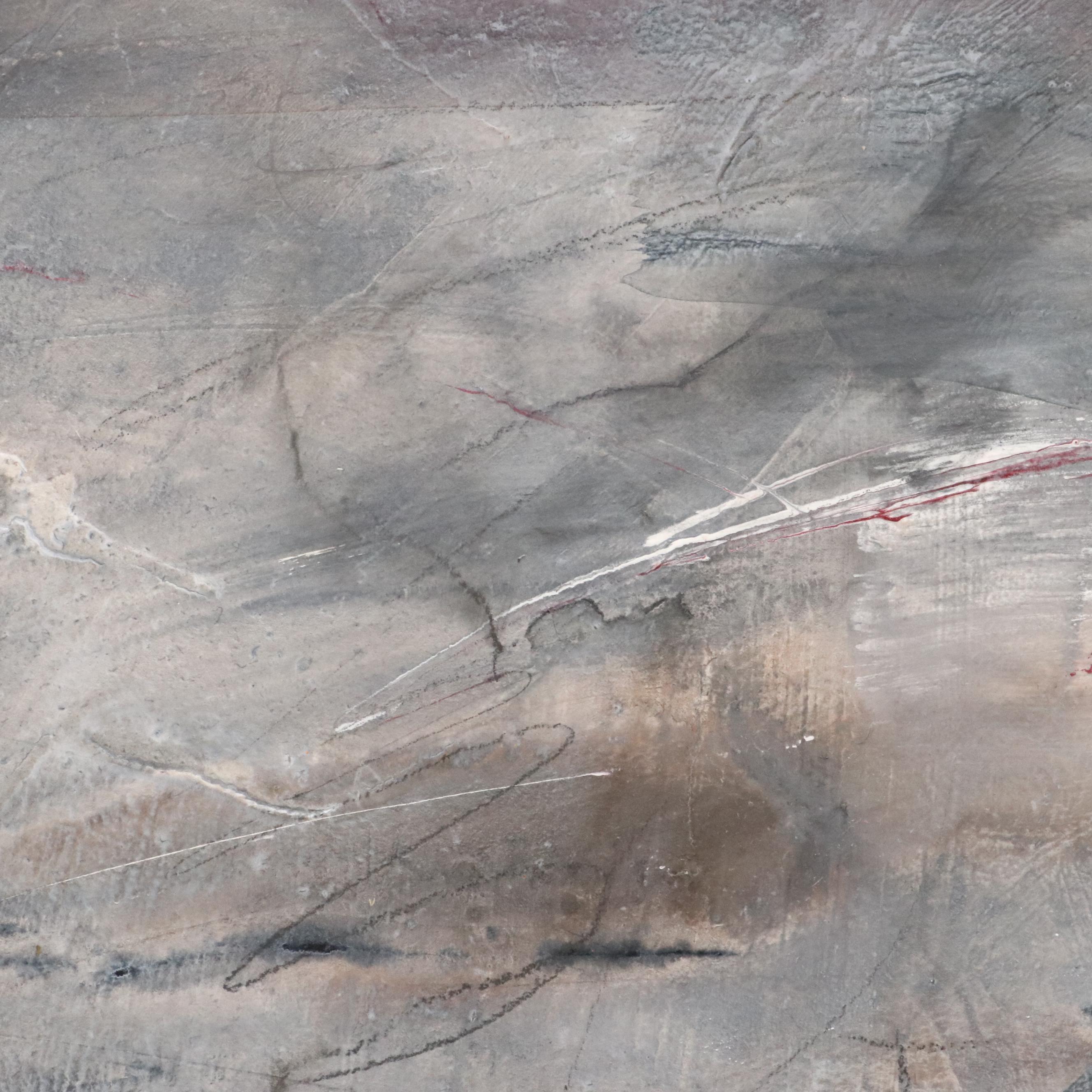 Julie Belnick Abstract Mixed Media Painting, 1982