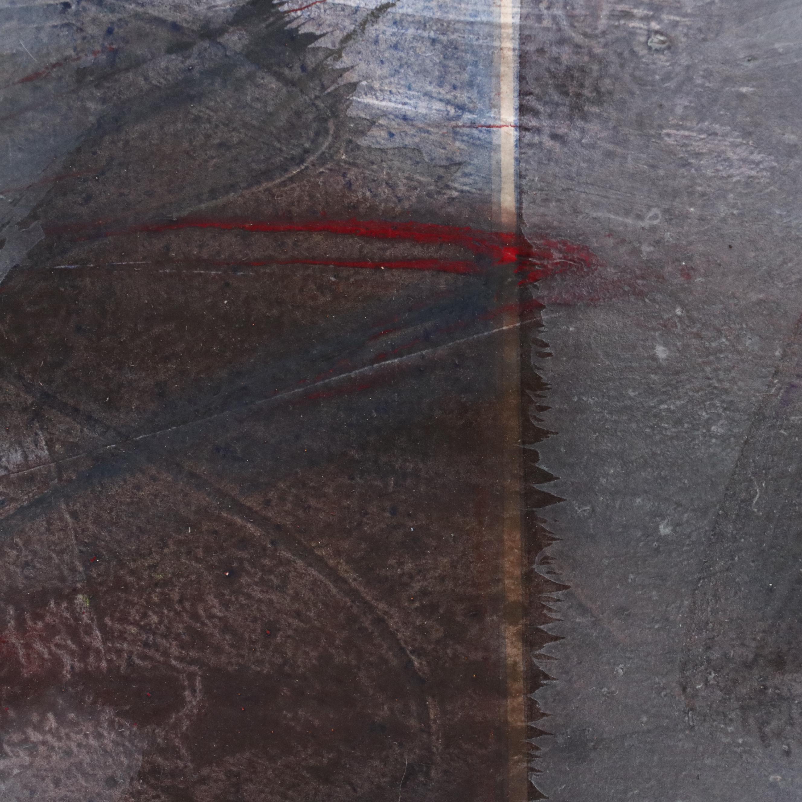 Julie Belnick Abstract Mixed Media Painting, 1982