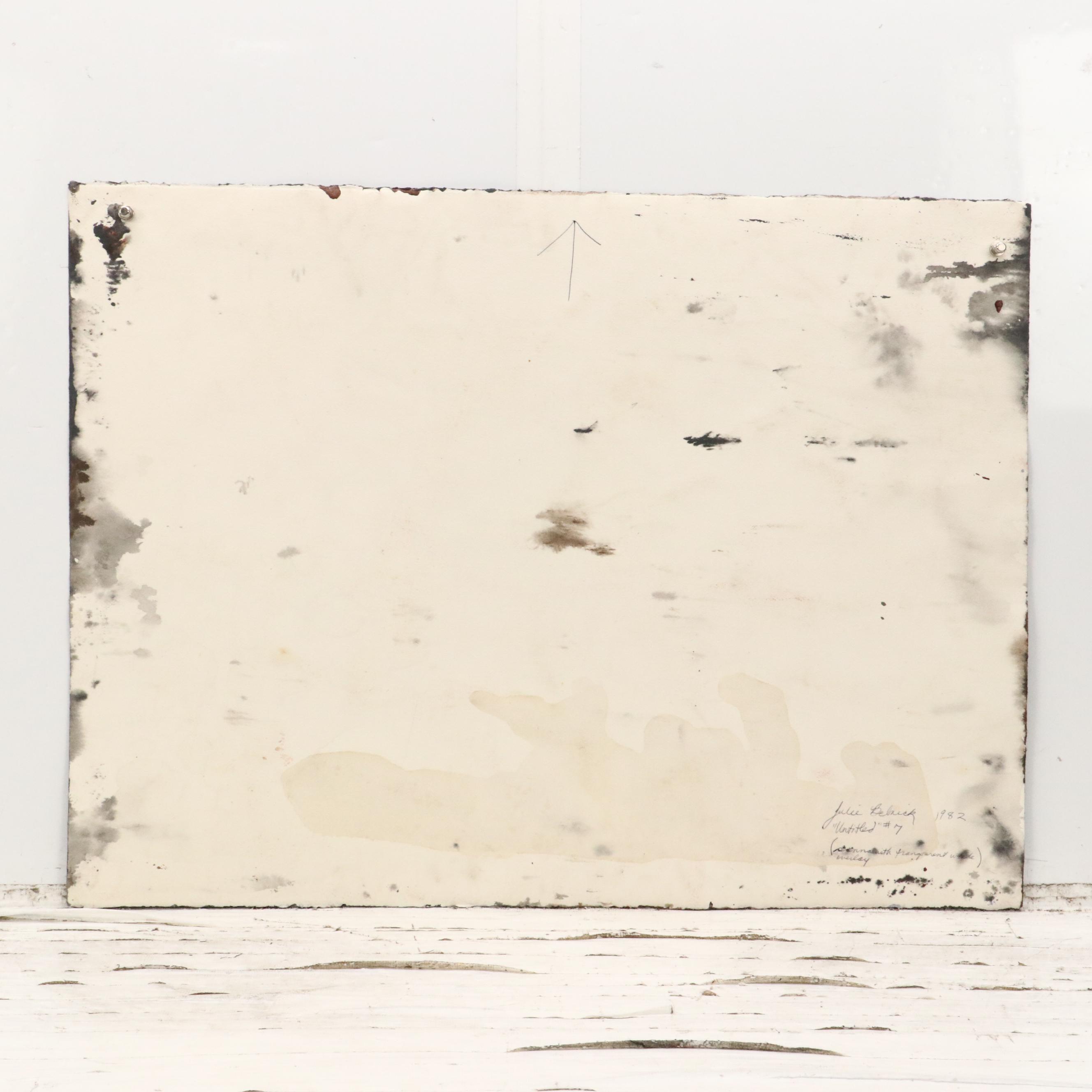 Julie Belnick Abstract Mixed Media Painting, 1982