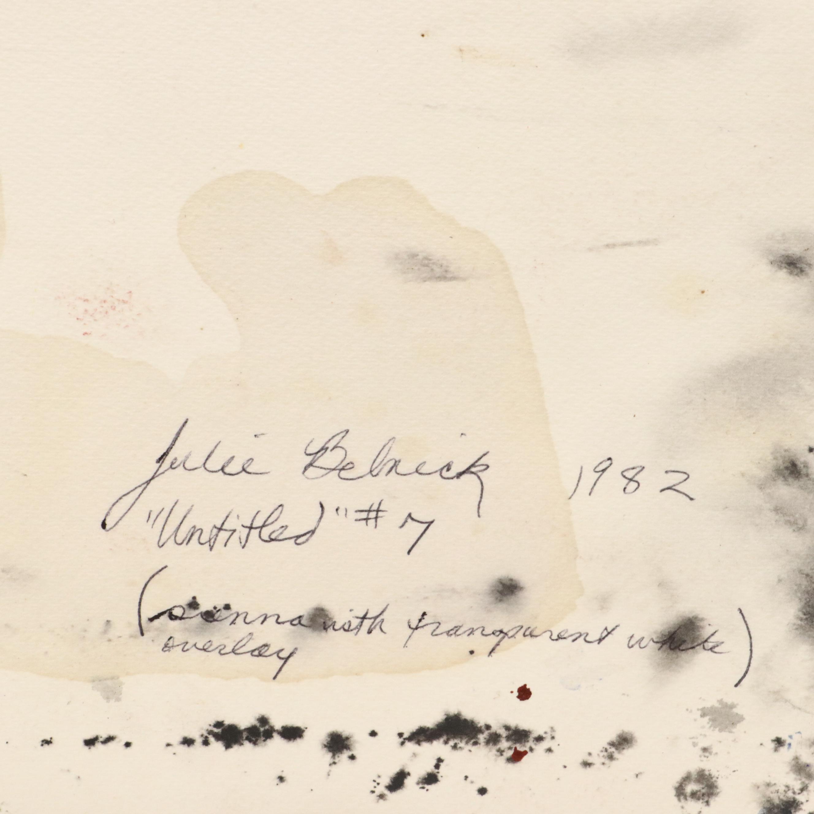 Julie Belnick Abstract Mixed Media Painting, 1982