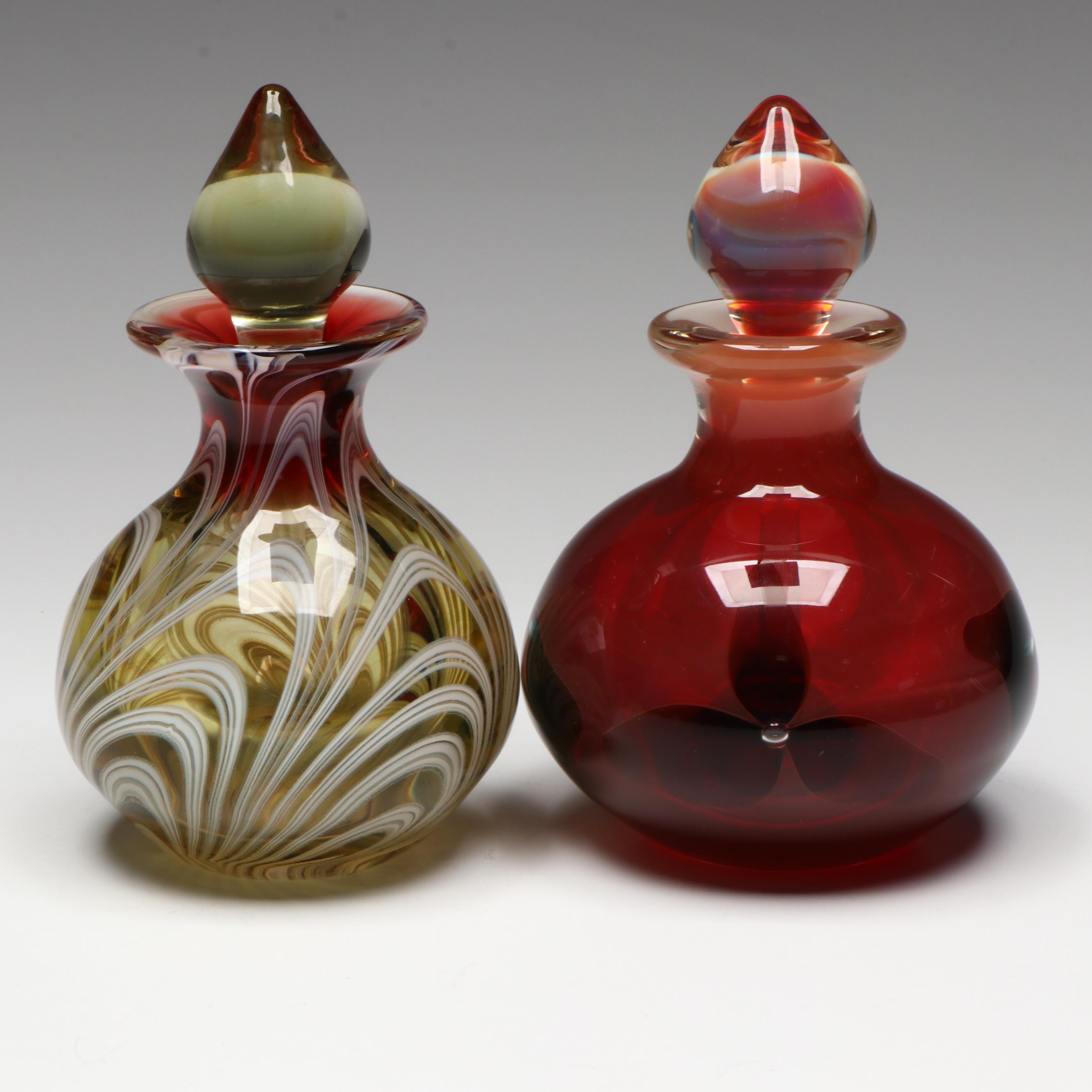 Labino Studios Art Glass Perfume Bottles, Mid to late 20th C