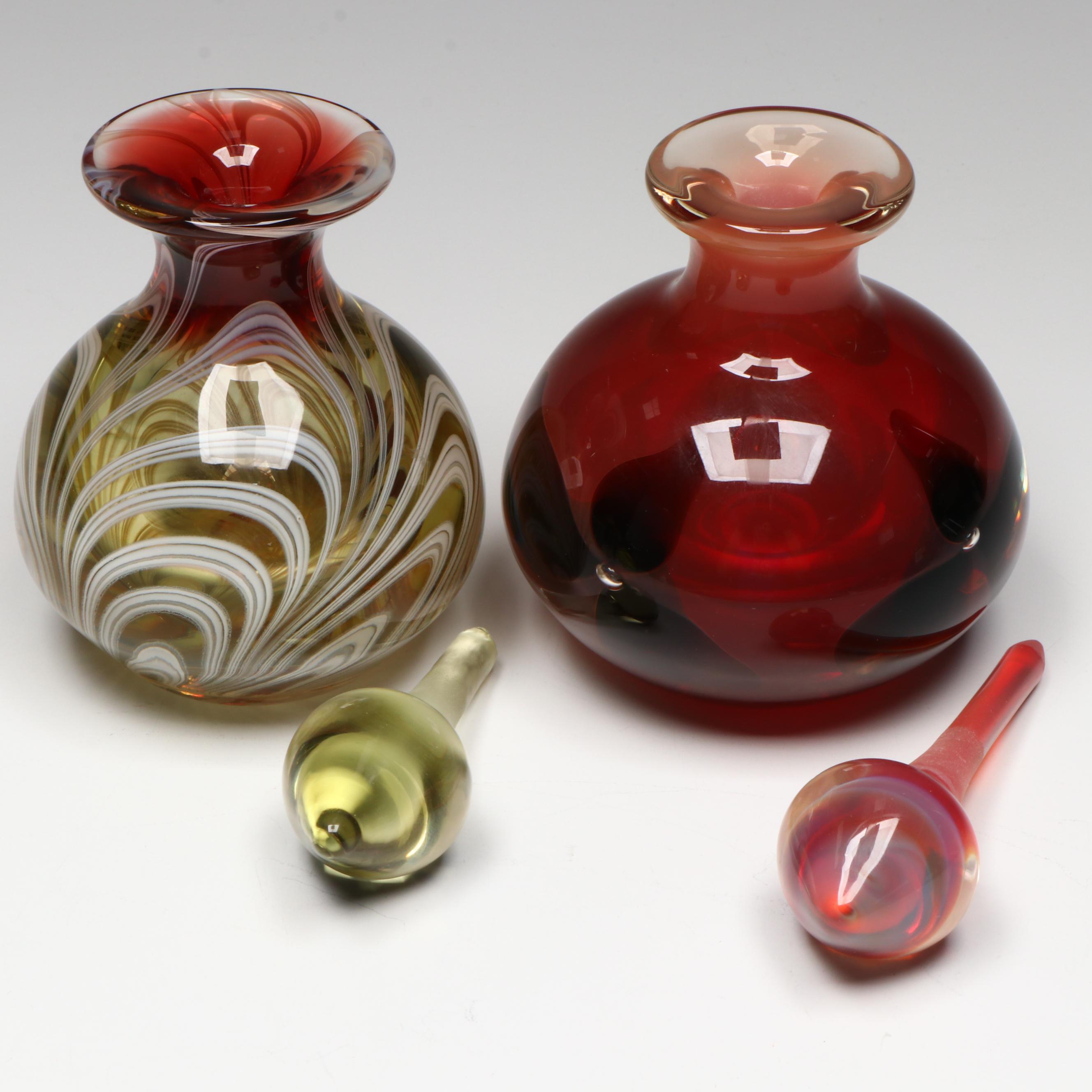 Labino Studios Art Glass Perfume Bottles, Mid to late 20th C