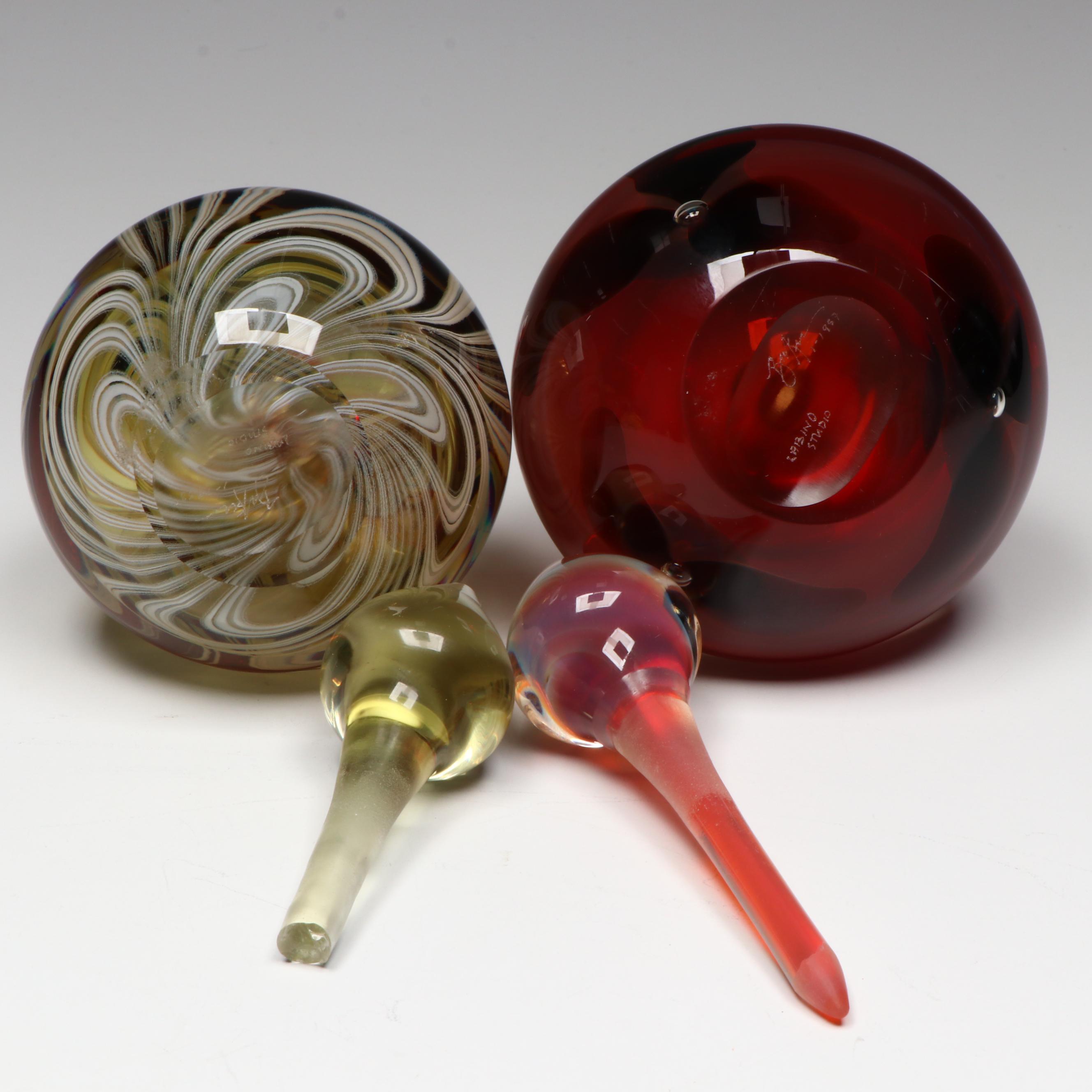 Labino Studios Art Glass Perfume Bottles, Mid to late 20th C