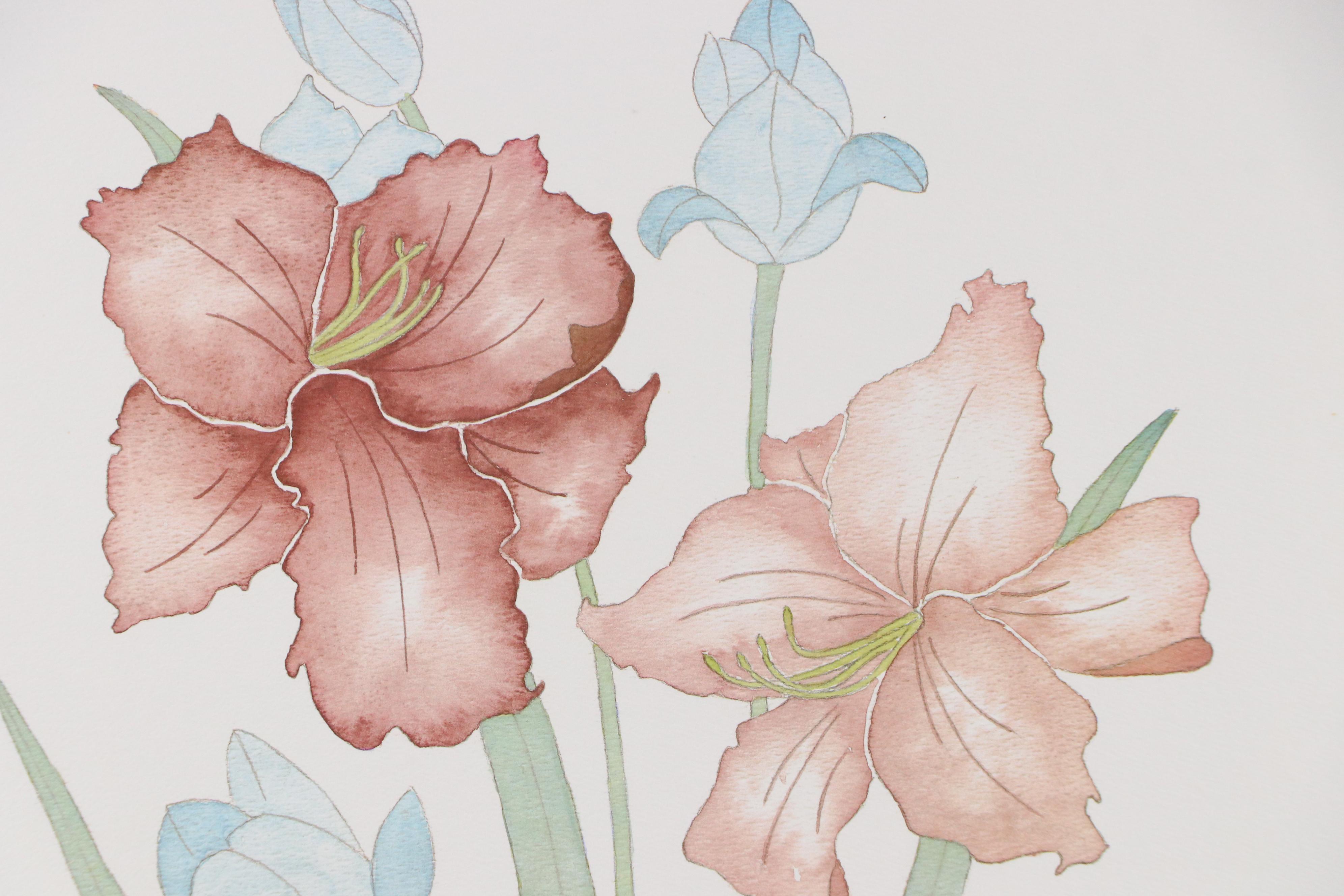 Pat Moran Offset Lithograph "Floral Enchantment," circa 1985