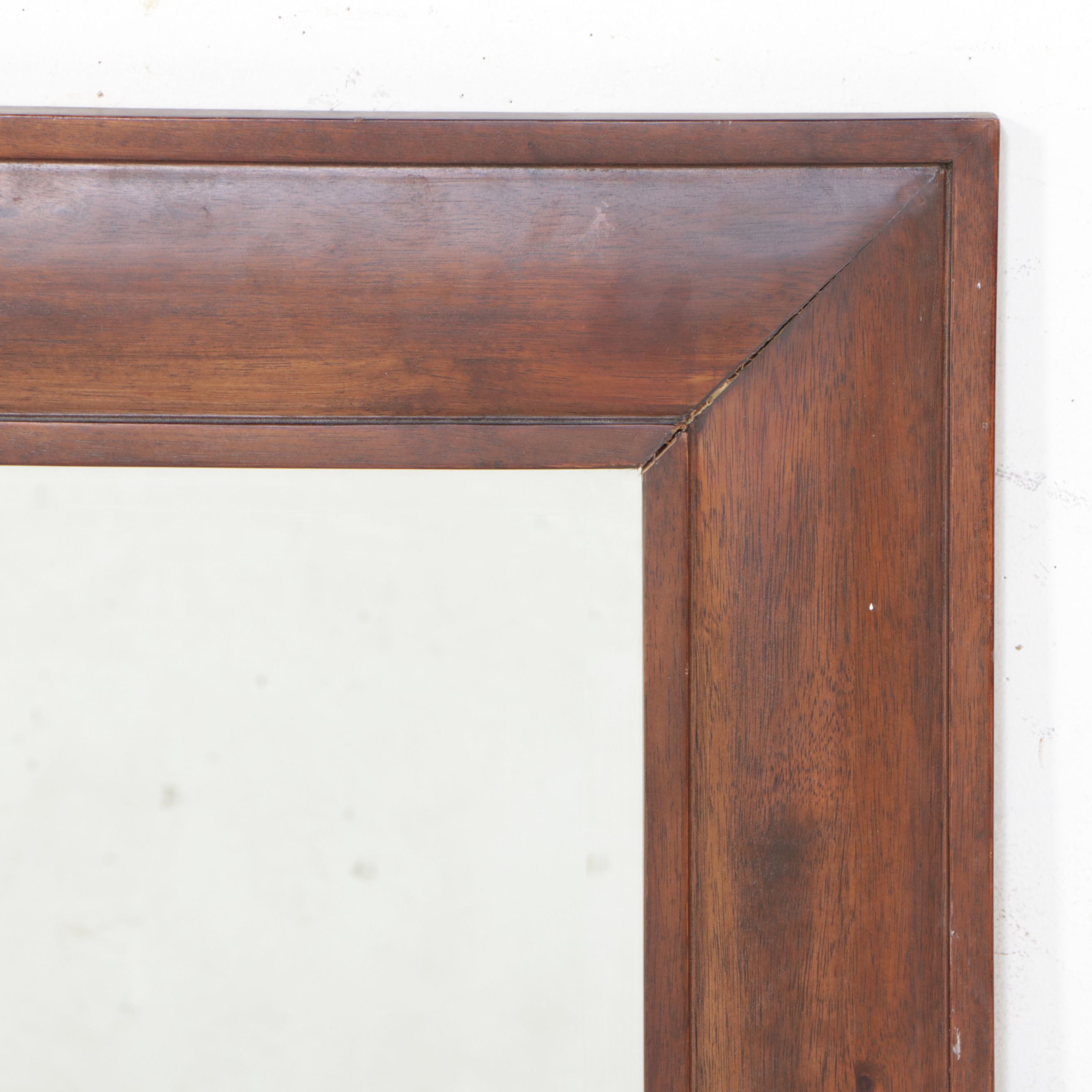 Pottery Barn Walnut Framed Wall Mirror