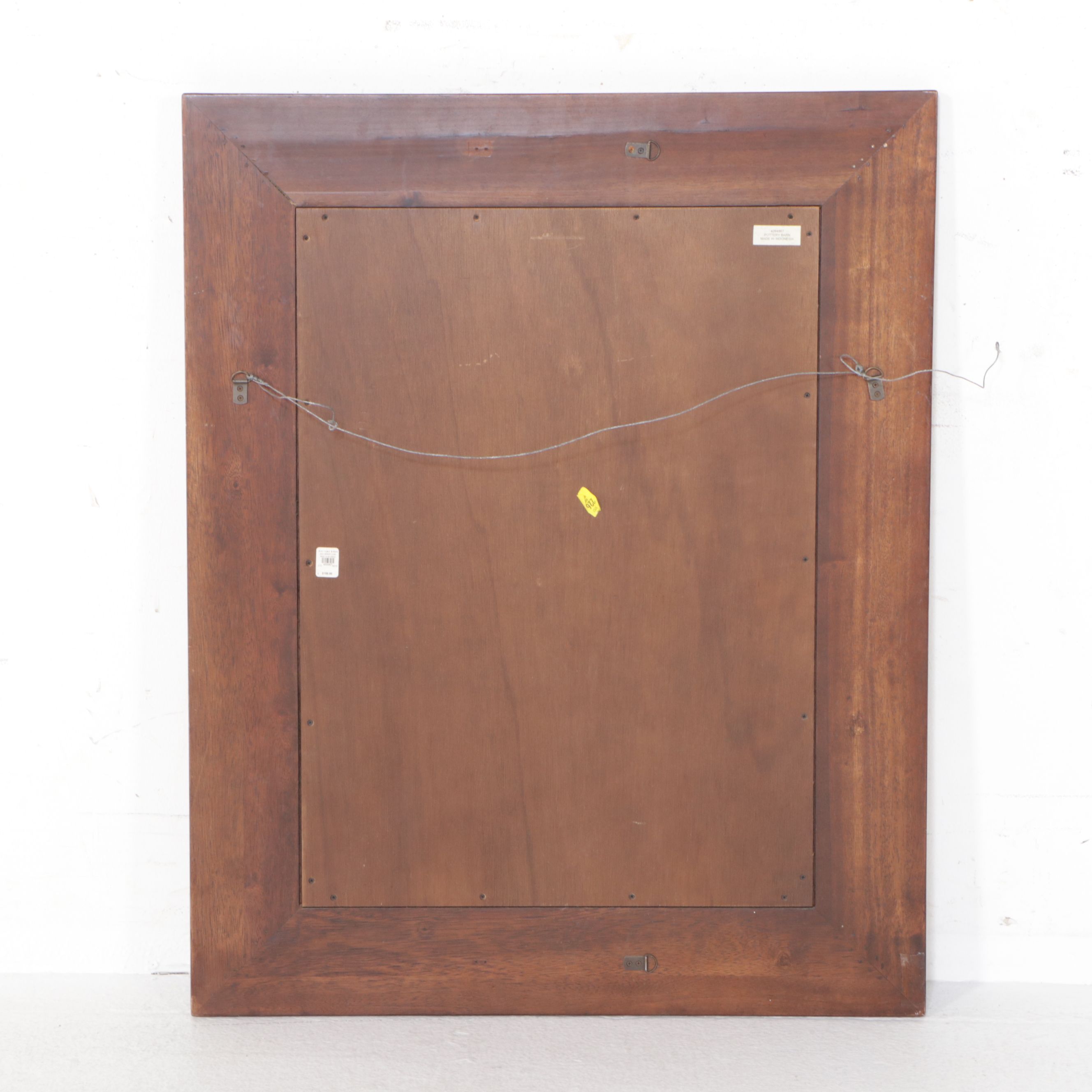 Pottery Barn Walnut Framed Wall Mirror